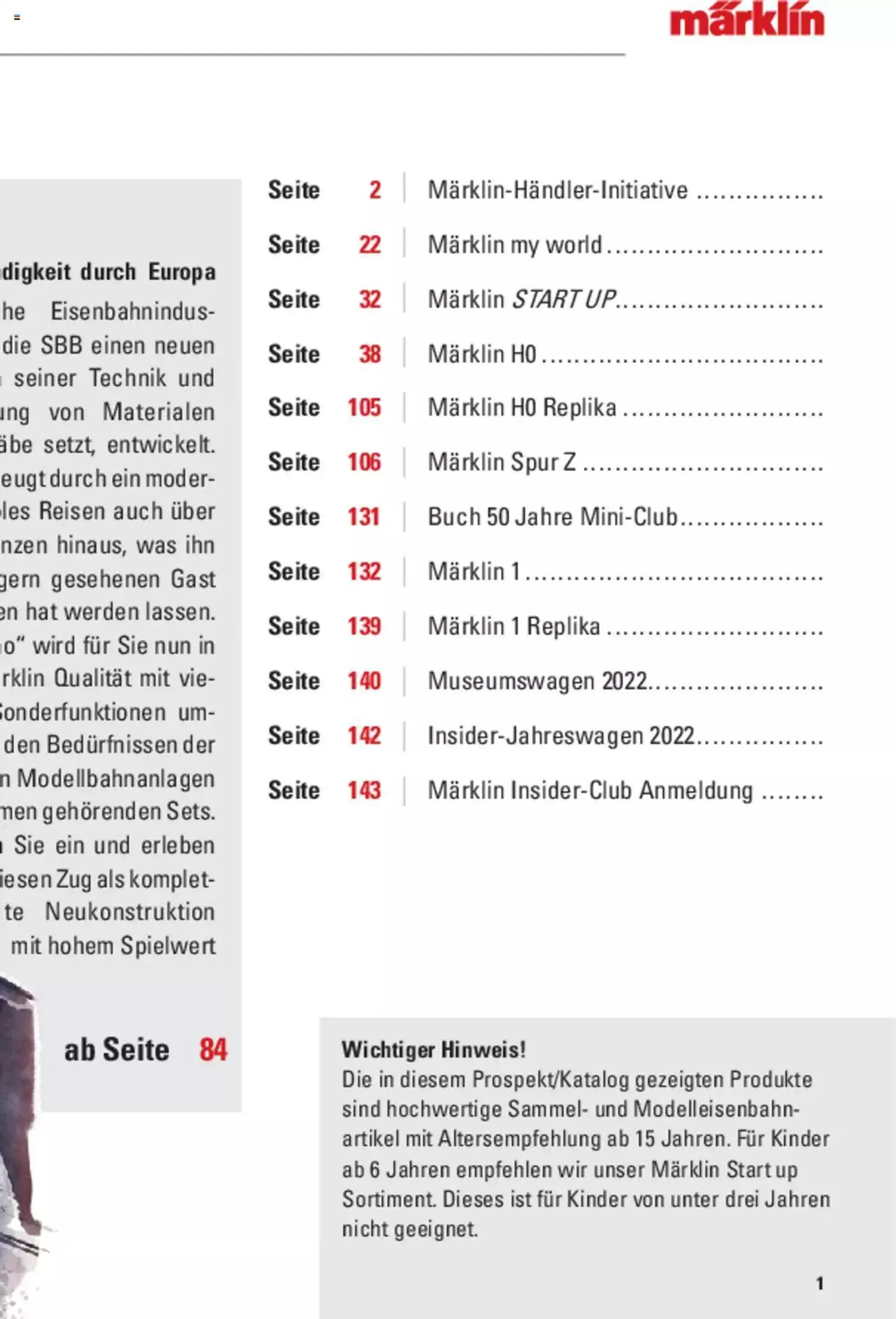 Conrad - Märklin Neuheiten 2022 von 28. März bis 31. Dezember 2023 - Prospekt seite  6