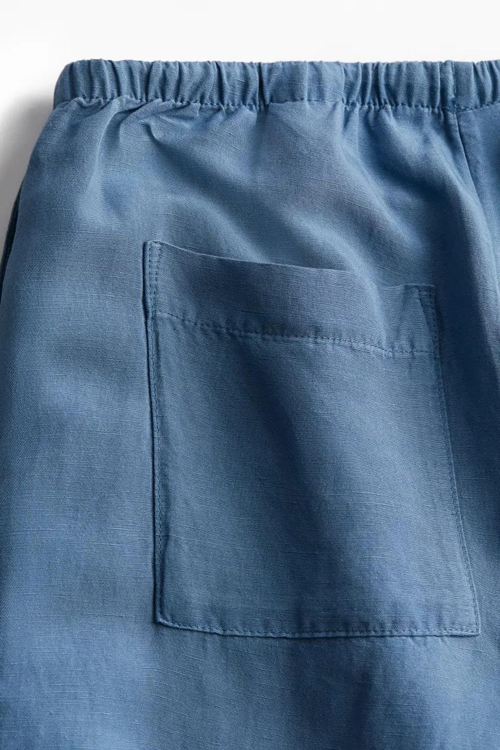 Linen-blend trousers