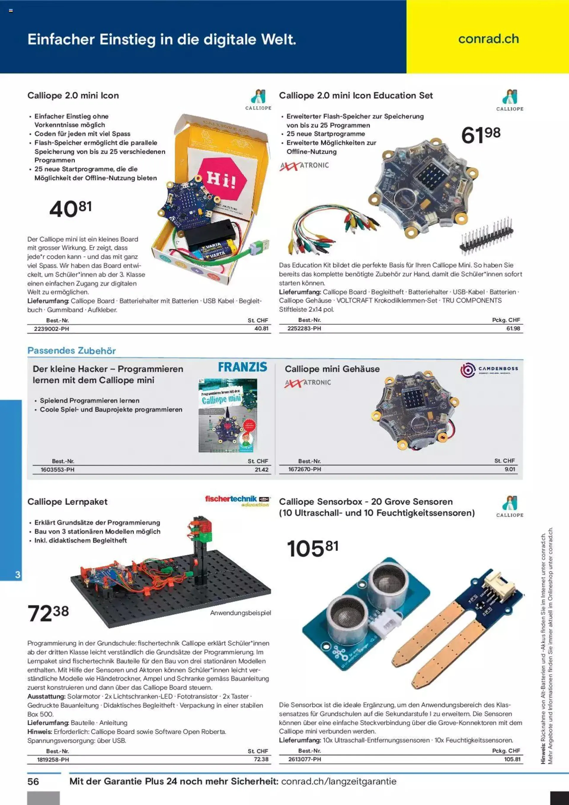 Conrad Aktionen Education von 5. September bis 31. Dezember 2024 - Prospekt seite  58