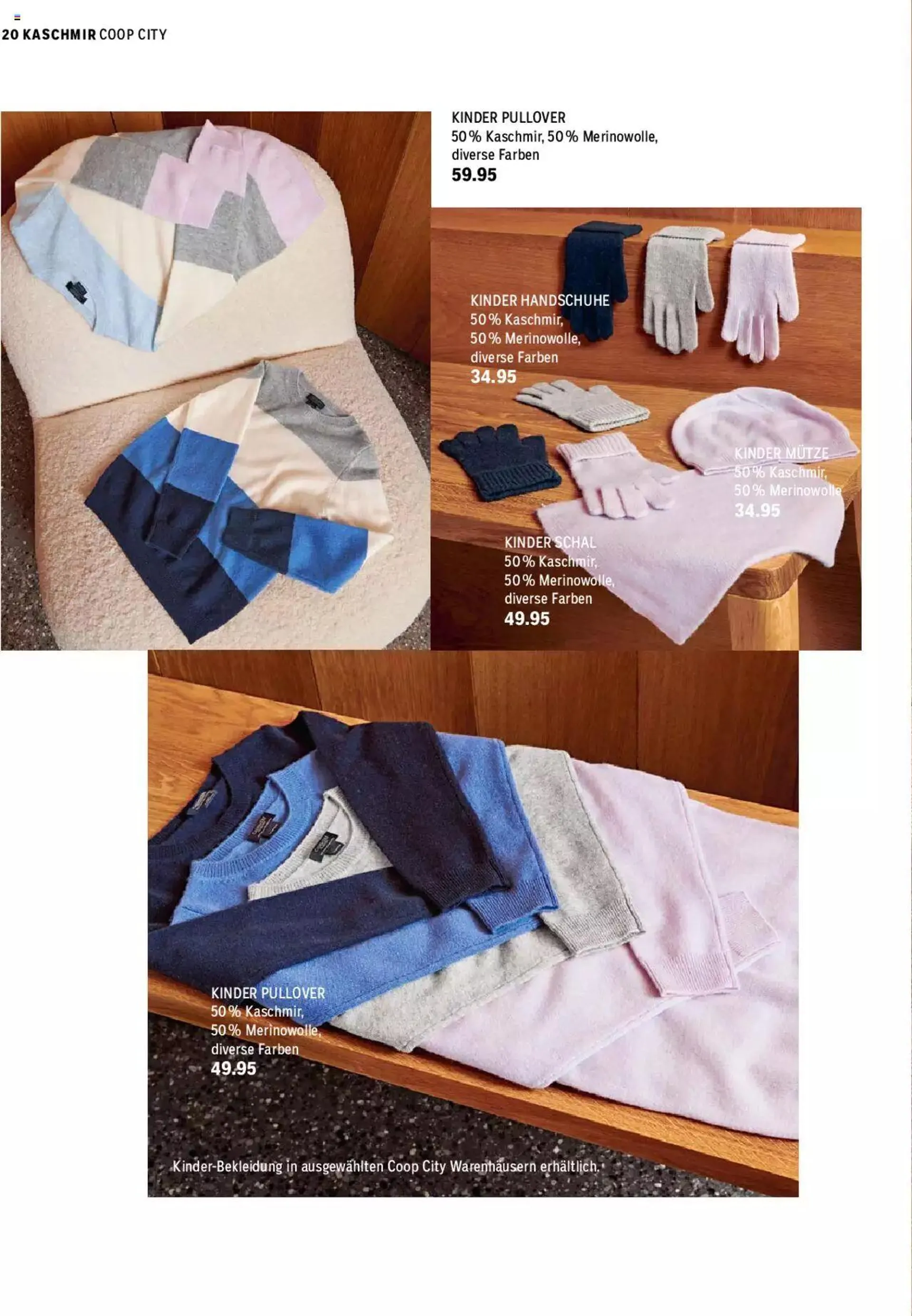 Coop City Aktionen Cashmere Collection von 5. September bis 31. Dezember 2023 - Prospekt seite  20