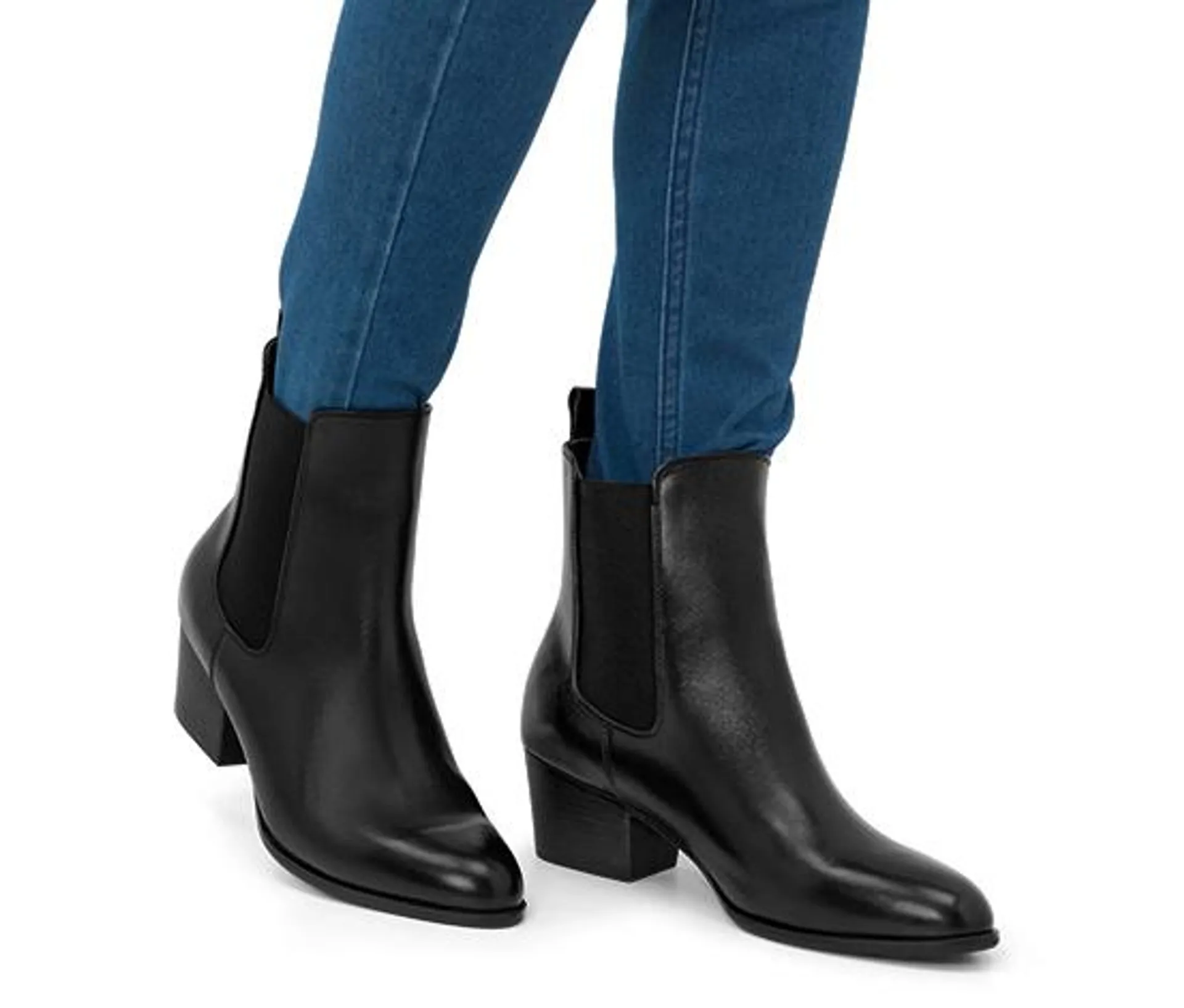 Leder-Stiefelette