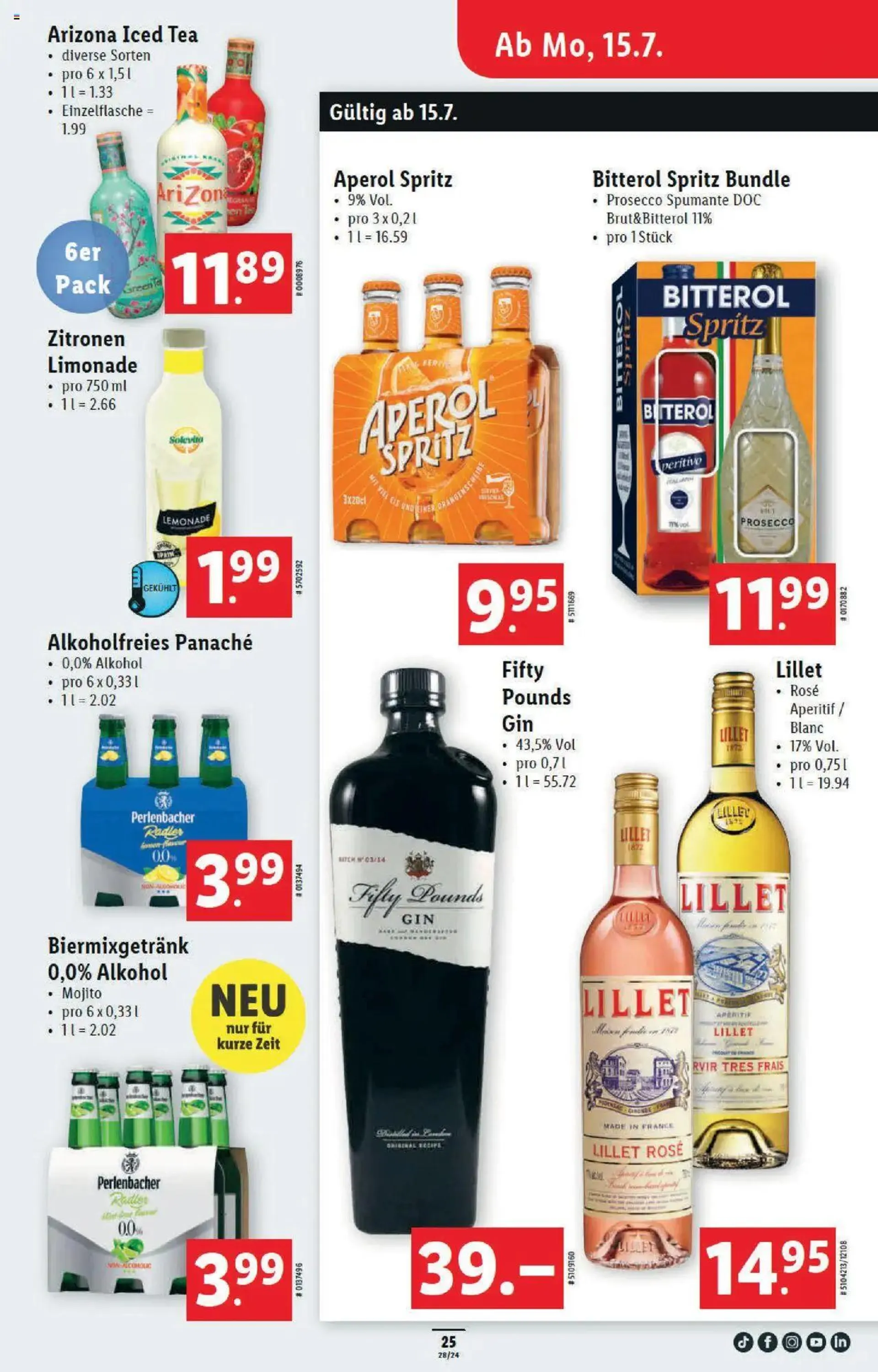 Lidl Aktionen von 11. Juli bis 17. Juli 2024 - Prospekt seite  25