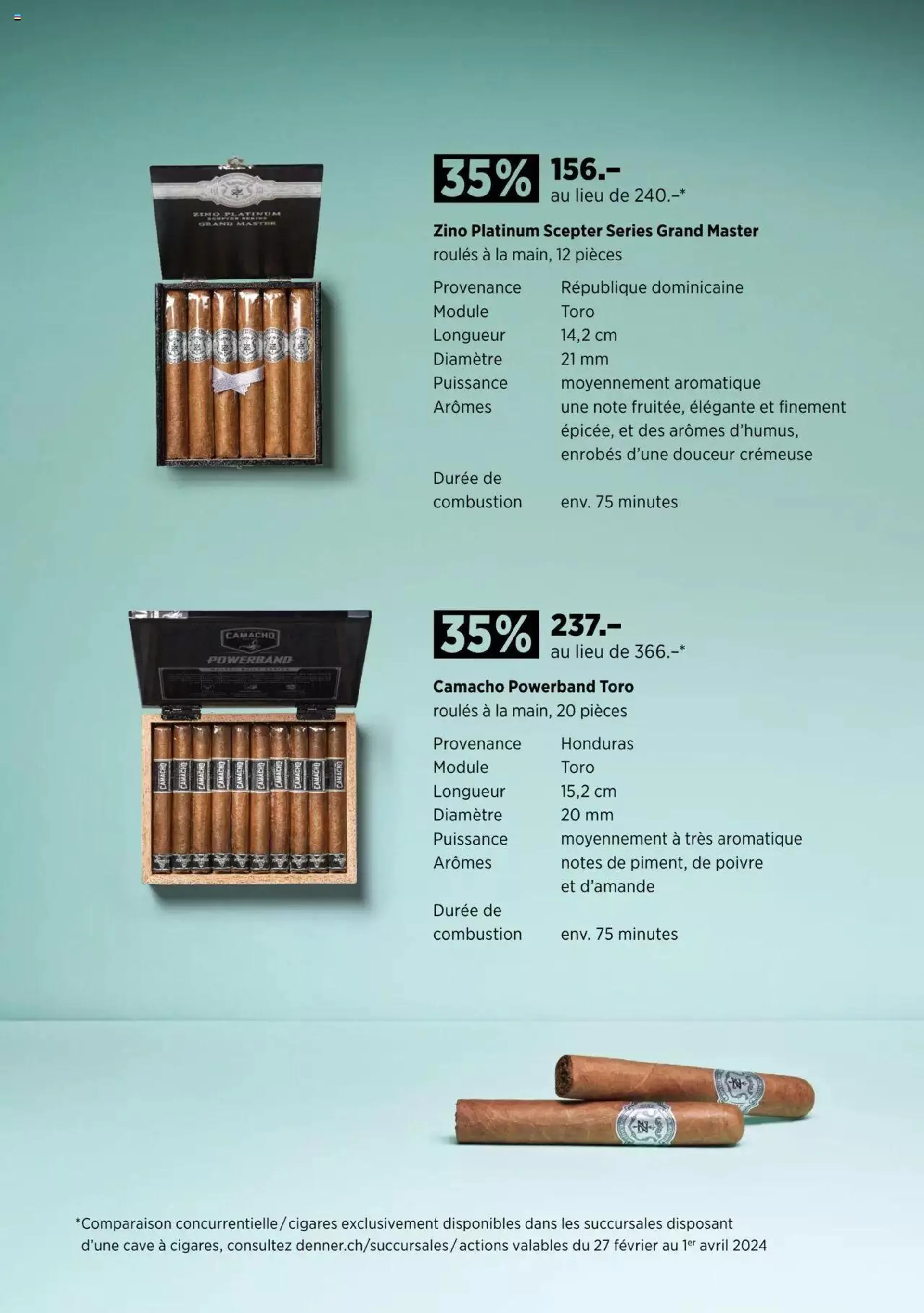 Denner Aktionen Drinks and Cigars FR von 27. Februar bis 31. Dezember 2024 - Prospekt seite  10