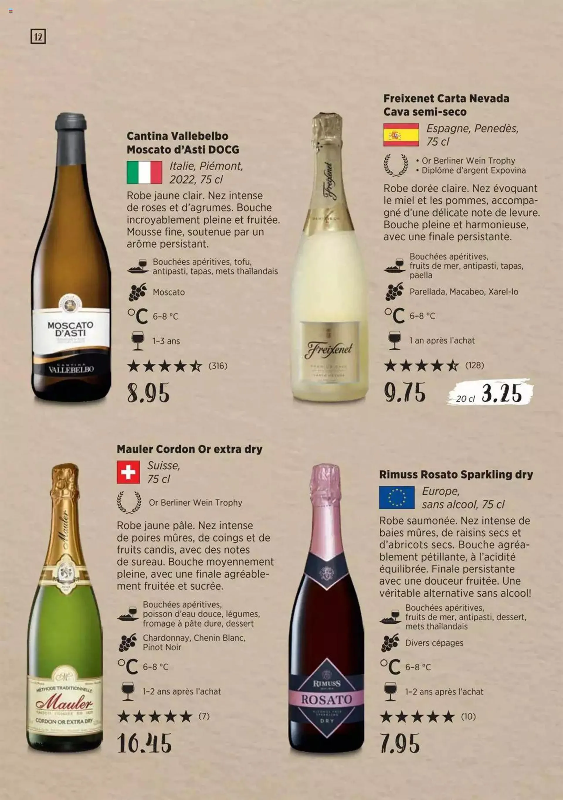 Denner Guide des vins 2023 /2024 FR von 11. September bis 31. Dezember 2023 - Prospekt seite  12