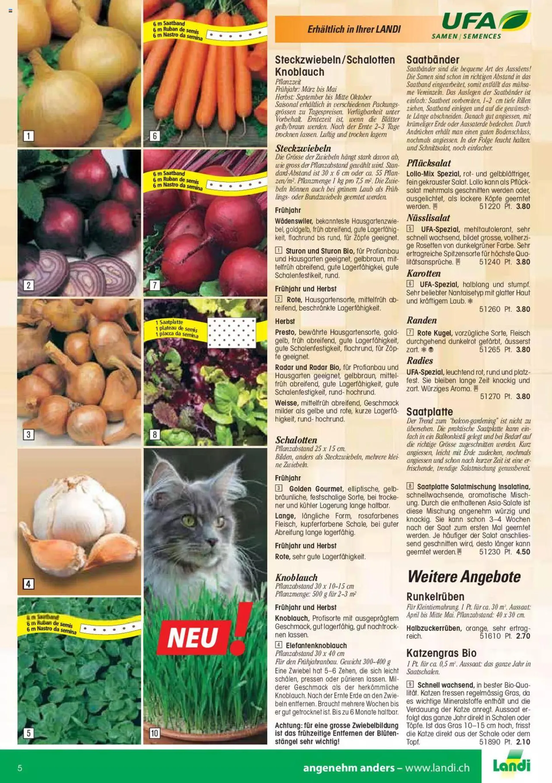 Landi - Gartensamen 2022 von 12. Januar bis 31. Dezember 2023 - Prospekt seite  5