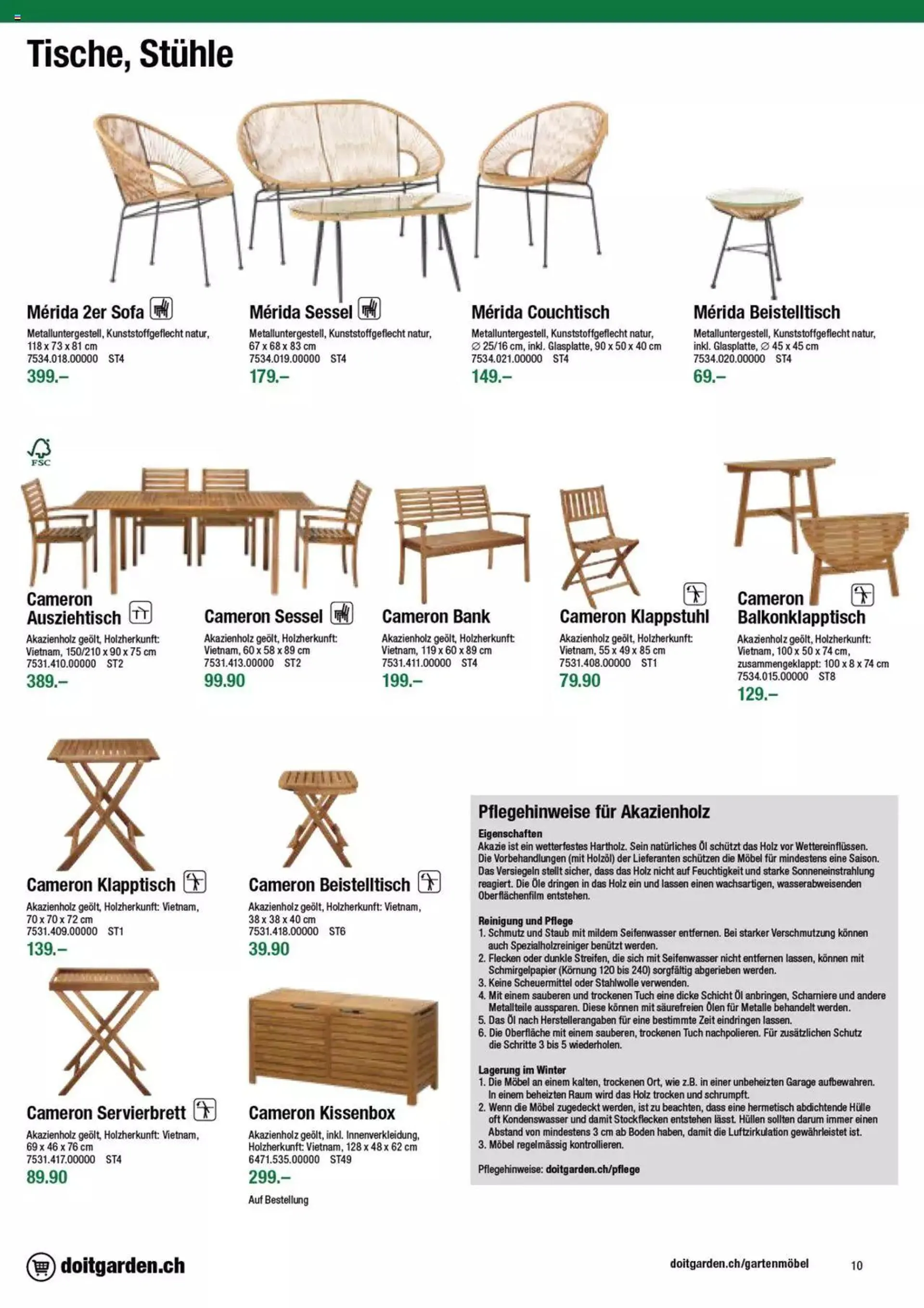 DO IT+GARDEN MIGROS - Gartenmoebel von 9. Februar bis 31. Dezember 2023 - Prospekt seite  10