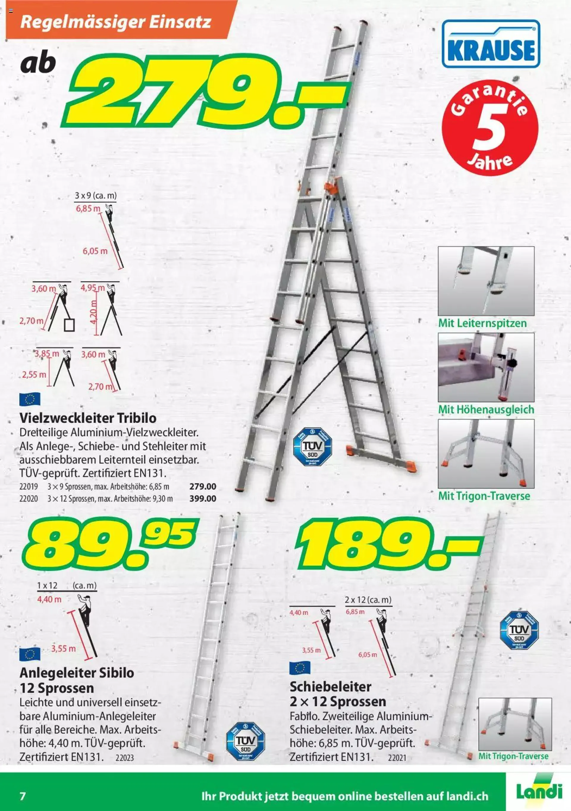 Landi - Leitern 2022 von 4. Februar bis 31. Dezember 2023 - Prospekt seite  7