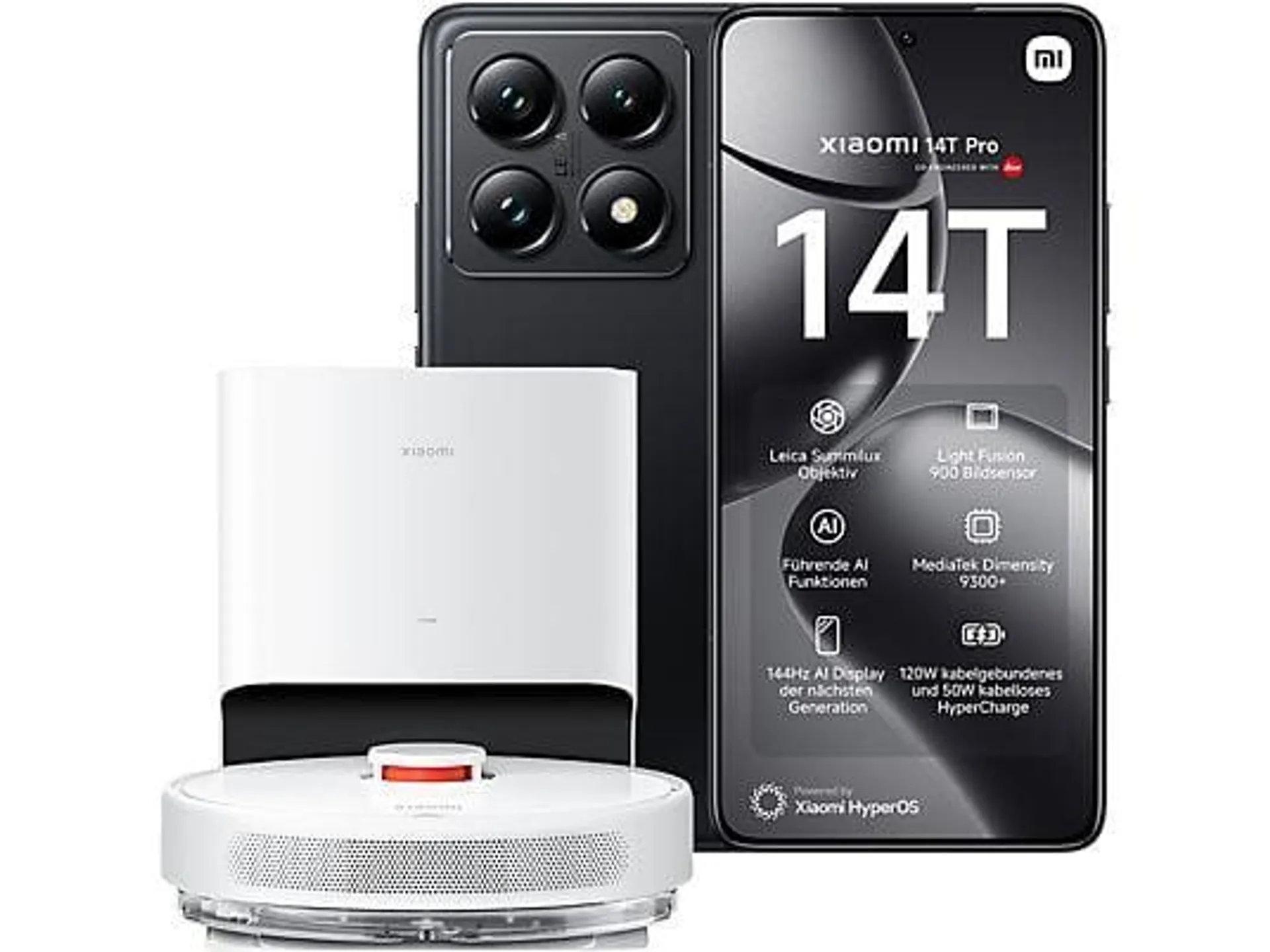 XIAOMI 14T Pro + Robot Vacuum X10 Launch Bundle 512 GB Titan Black Dual SIM