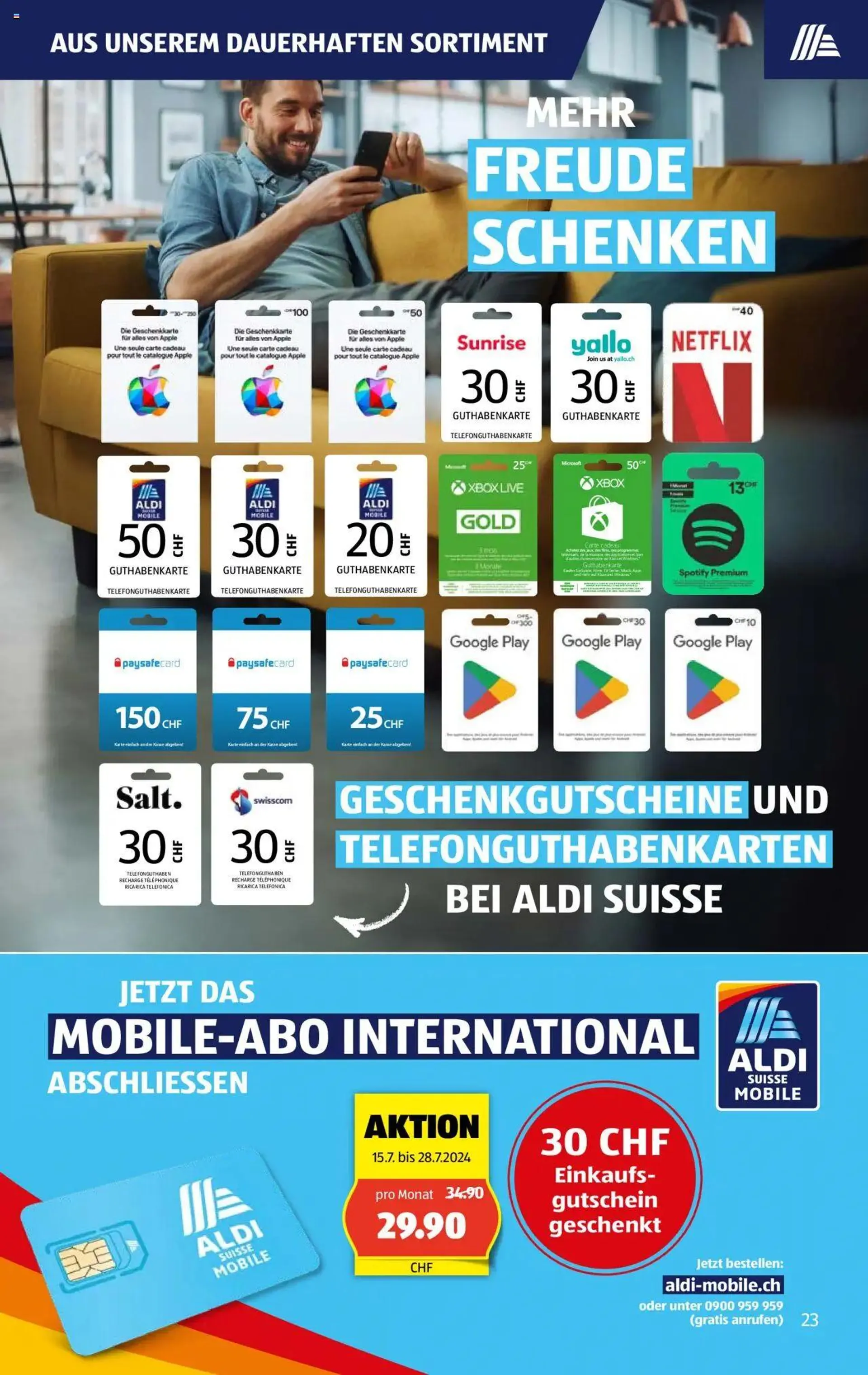 Aldi Aktionen von 18. Juli bis 24. Juli 2024 - Prospekt seite  23