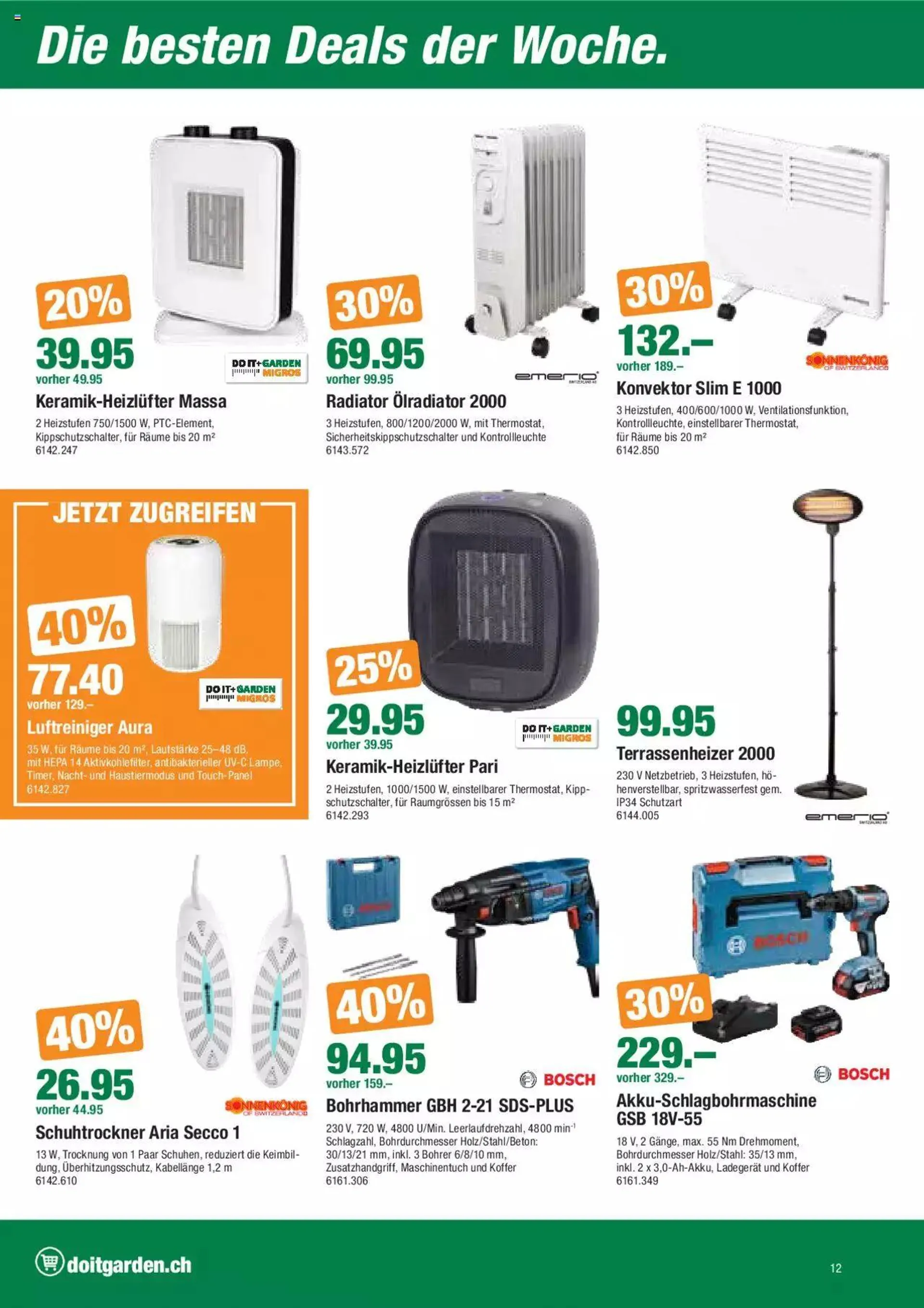 DO IT+GARDEN MIGROS Aktionen von 26. September bis 9. Oktober 2023 - Prospekt seite  12