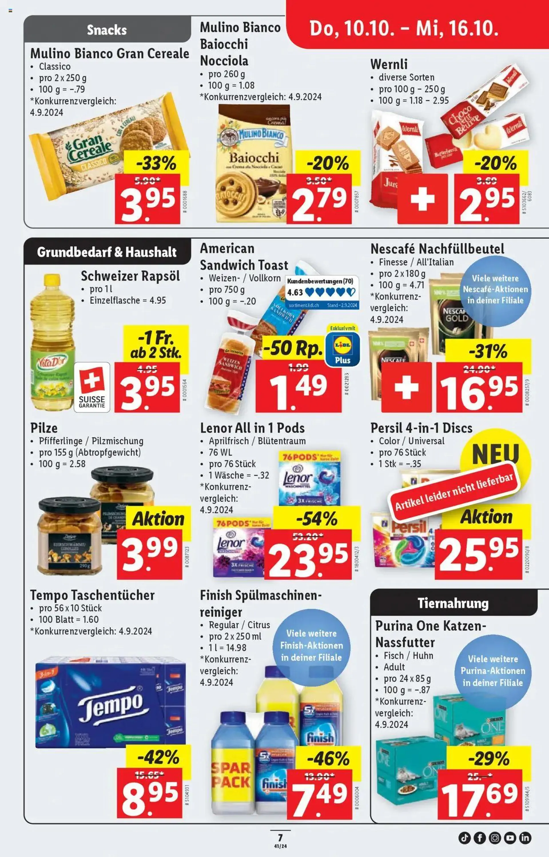 Lidl Aktionen von 10. Oktober bis 16. Oktober 2024 - Prospekt seite  7