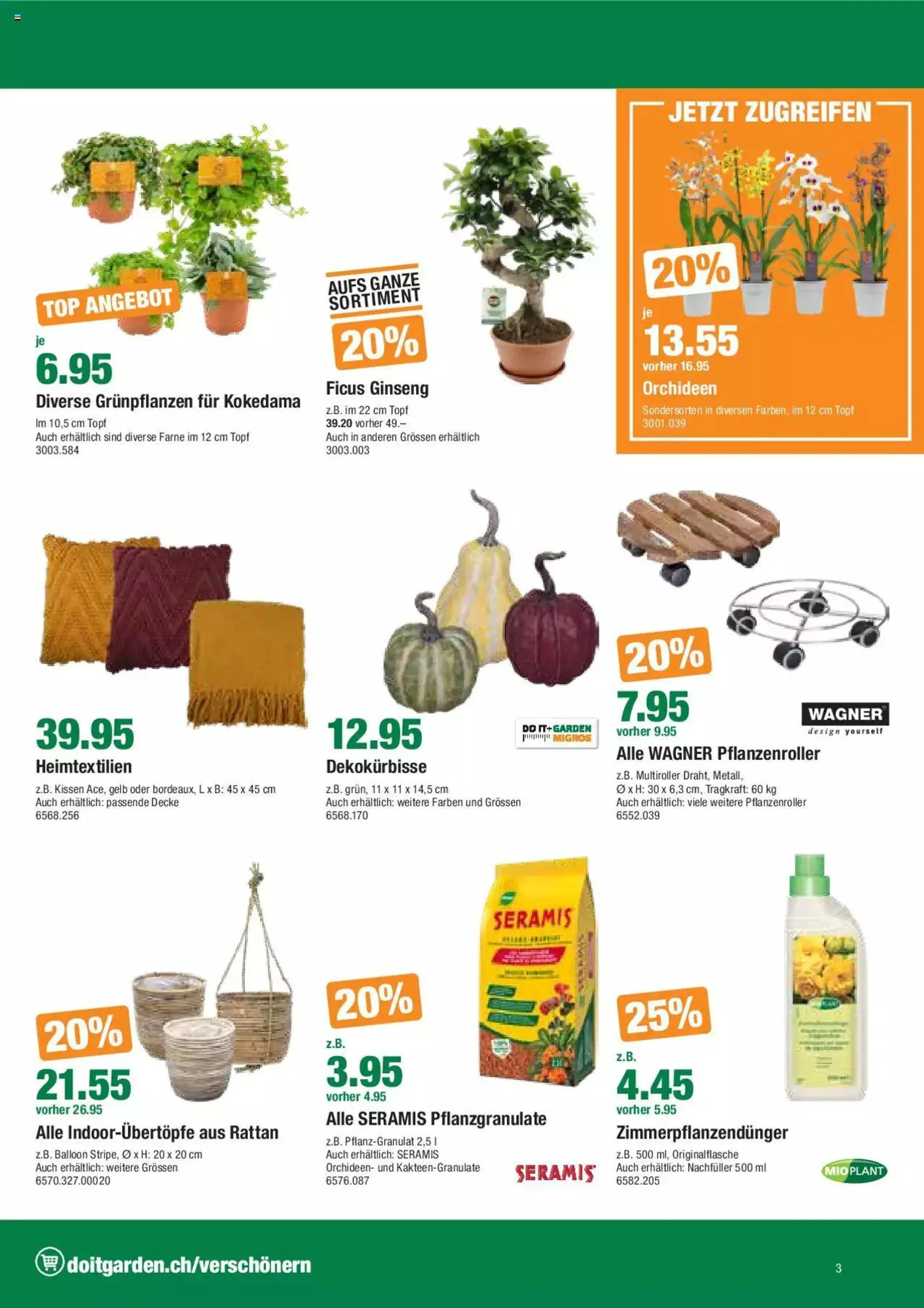 DO IT+GARDEN MIGROS Aktionen von 26. September bis 9. Oktober 2023 - Prospekt seite  3