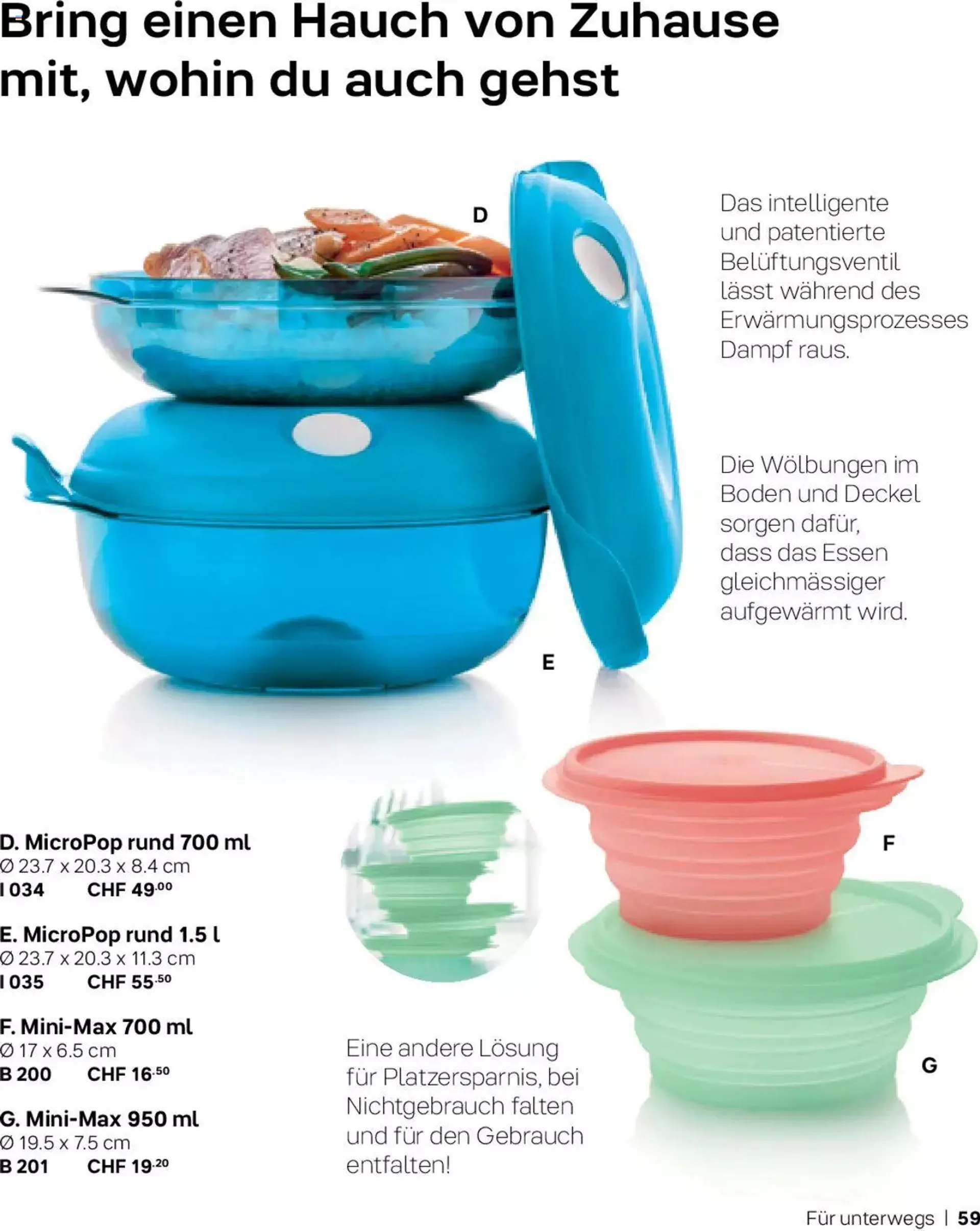 Tupperware Aktionen Herbst / Winter 2023 von 1. November bis 31. Dezember 2023 - Prospekt seite  59