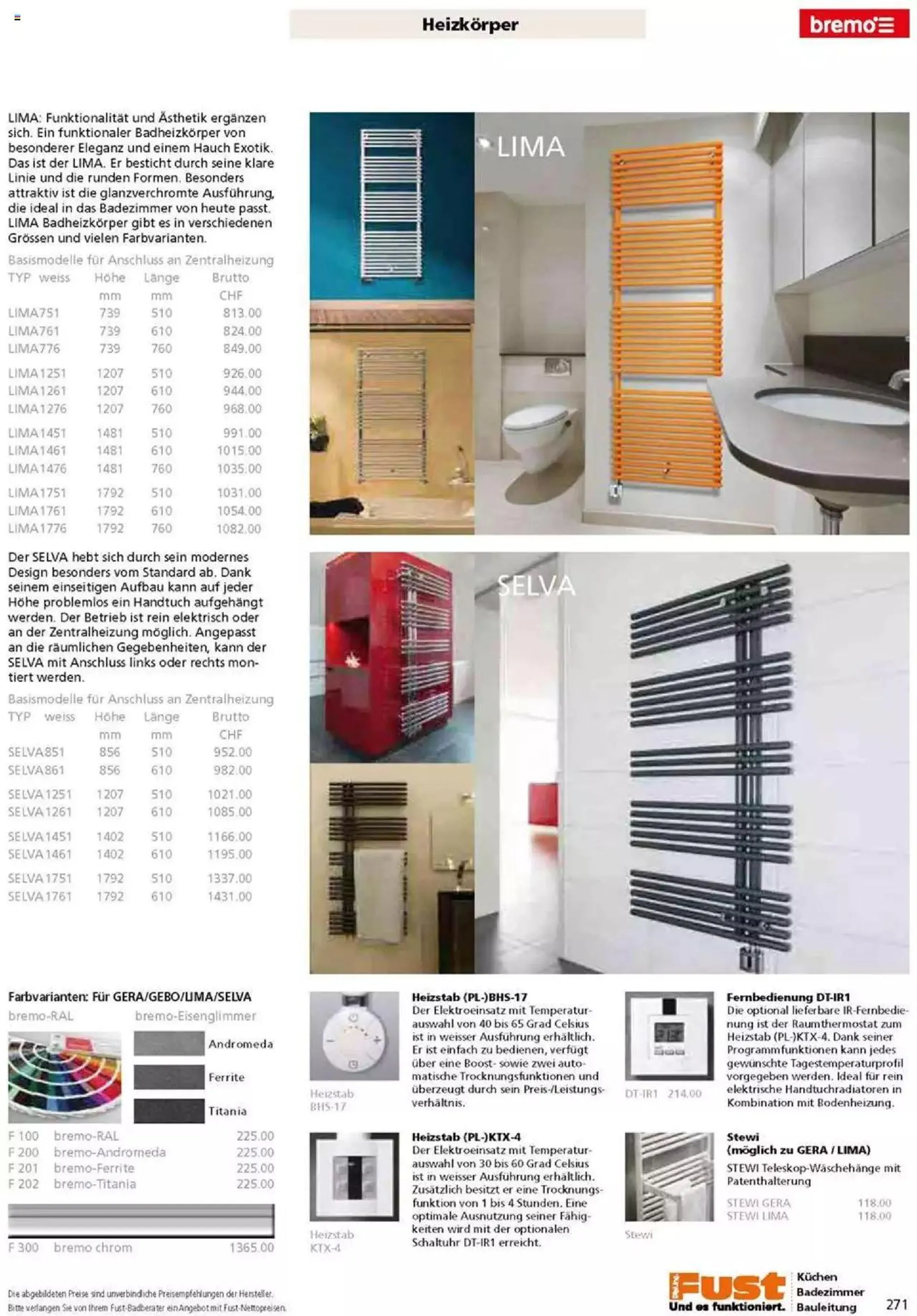 Fust Badezimmermagazin von 17. April bis 31. Dezember 2023 - Prospekt seite  271