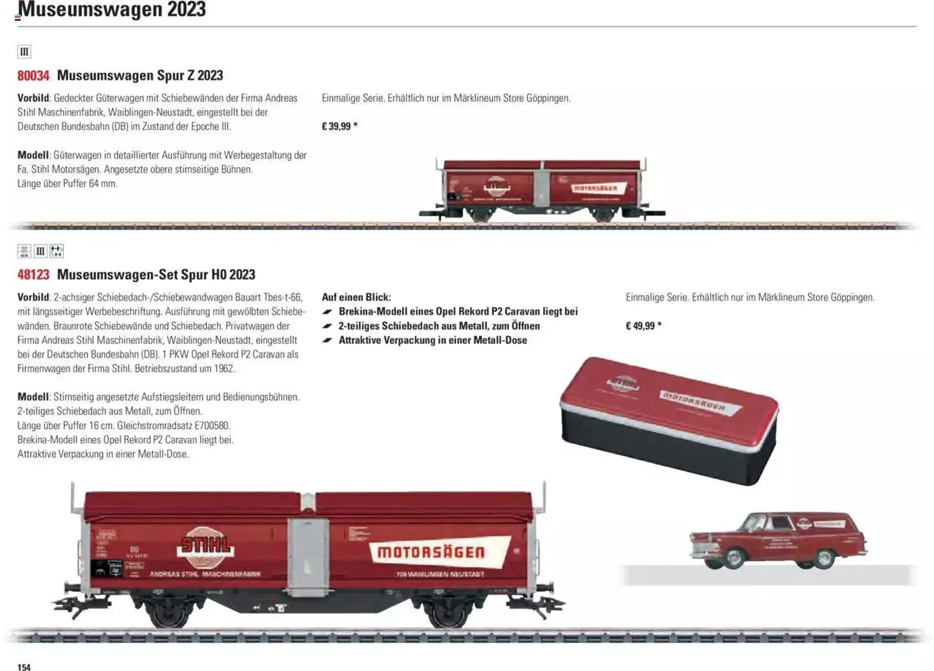 Conrad Märklin Neuheiten 2023 von 13. März bis 31. Dezember 2023 - Prospekt seite  156