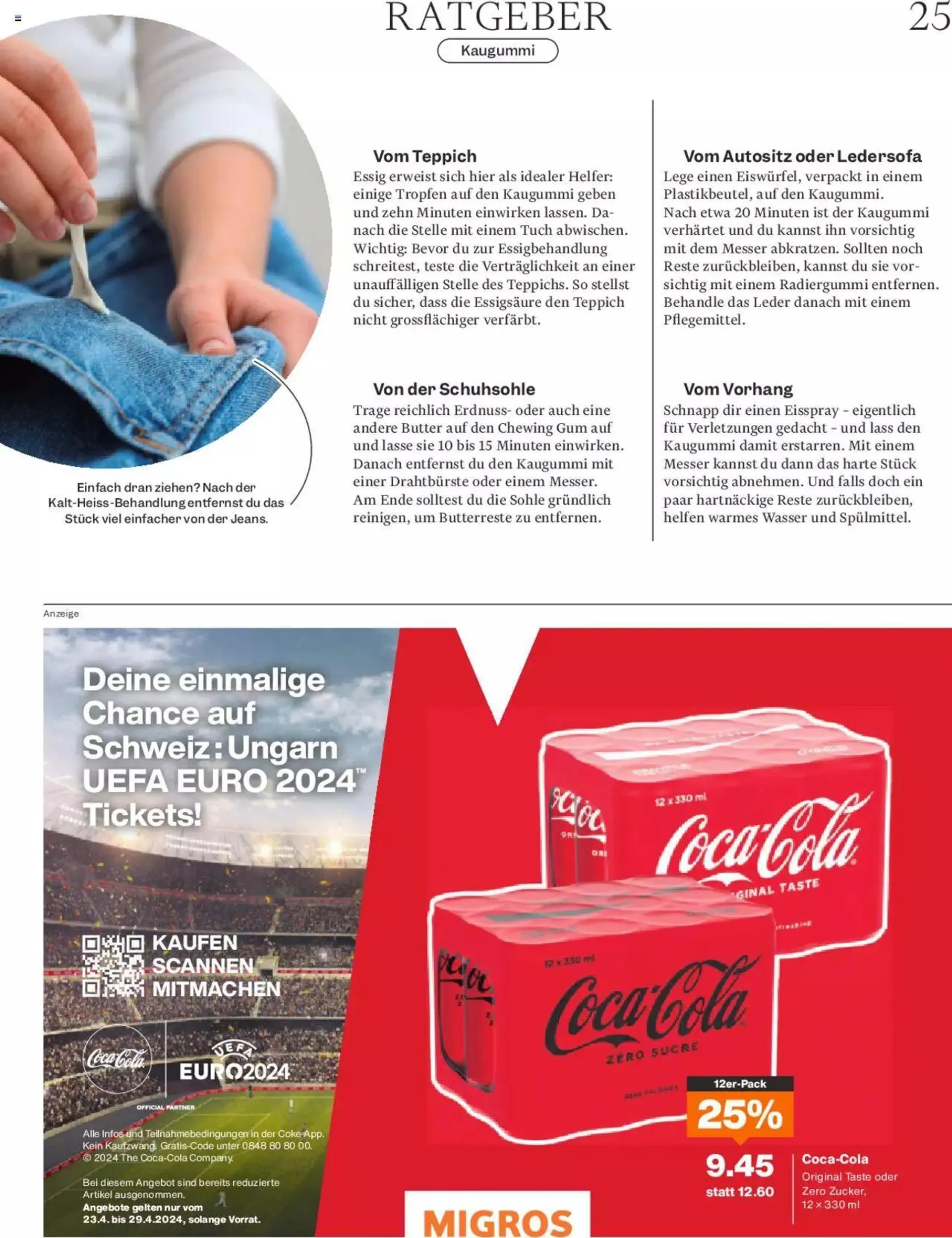 Migros - Magazin von 23. April bis 29. April 2024 - Prospekt seite  25