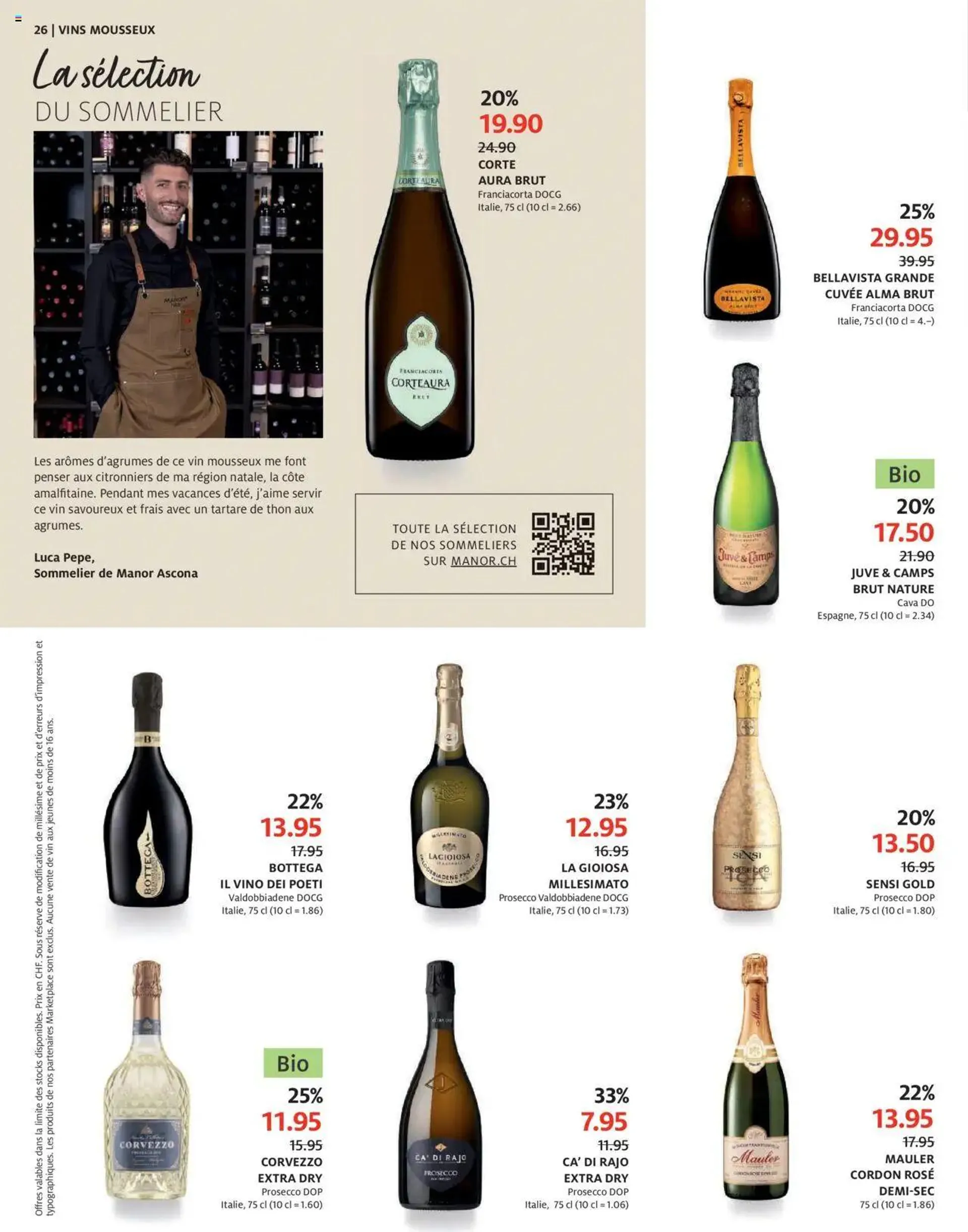 Manor Catalogue des vins von 8. September bis 6. Oktober 2024 - Prospekt seite  26