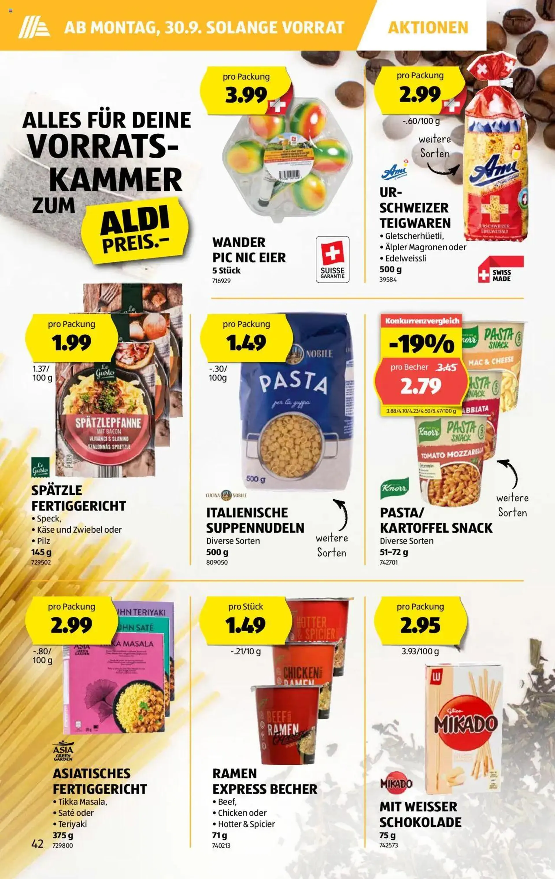 Aldi Aktionen von 26. September bis 2. Oktober 2024 - Prospekt seite  42