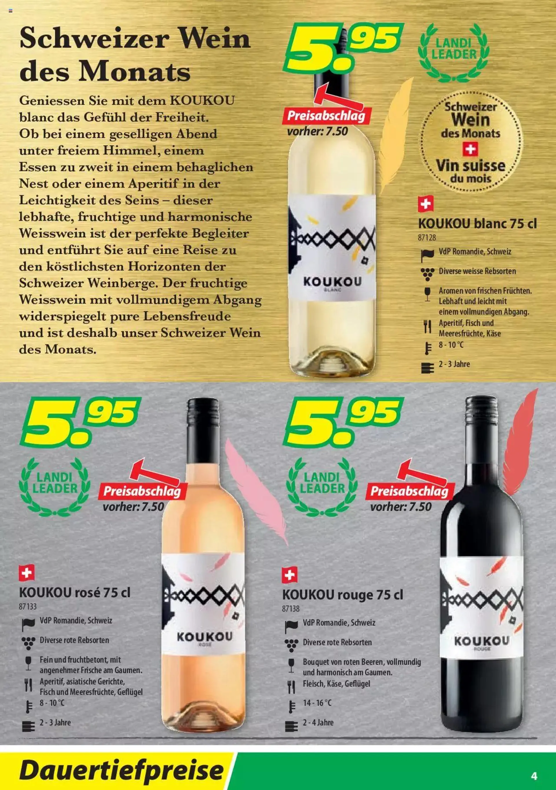 Landi Weinfestival von 21. März bis 31. Dezember 2023 - Prospekt seite  4