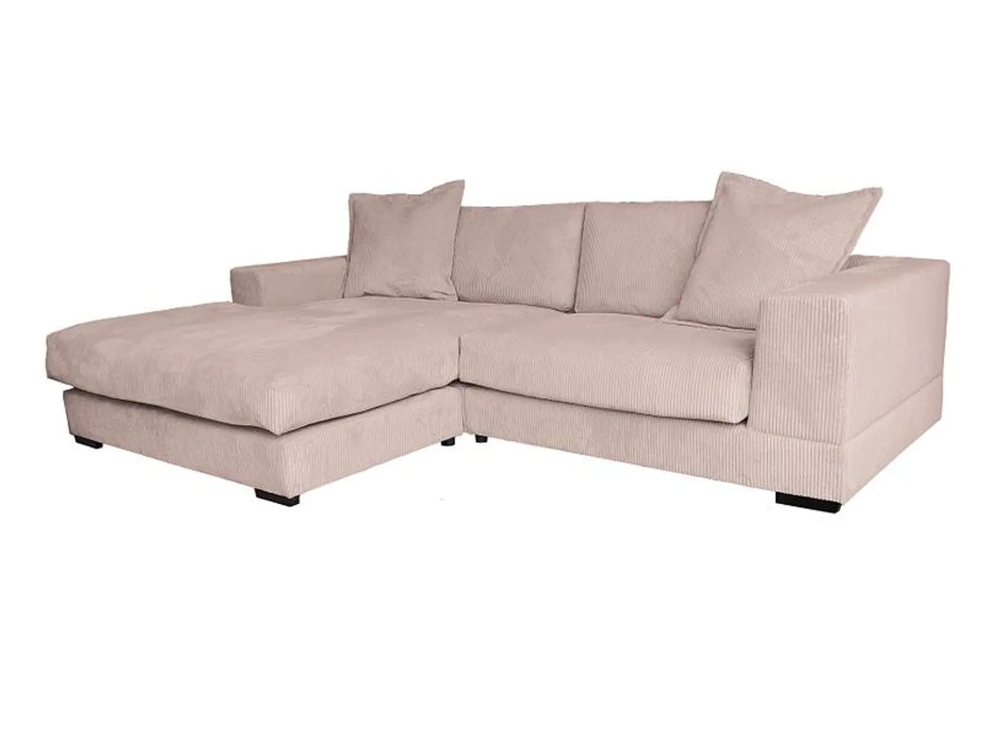 Ecksofa SUNNY Cord-Stoff hellrosa