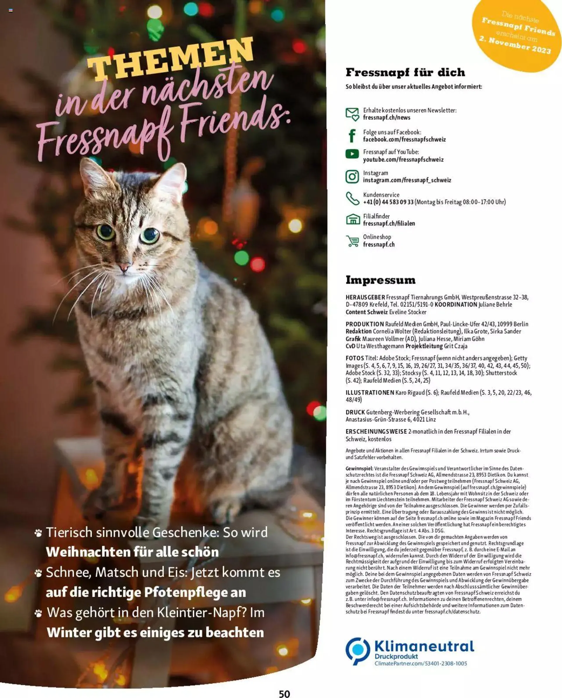 Fressnapf Magazin von 1. September bis 31. Oktober 2023 - Prospekt seite  50