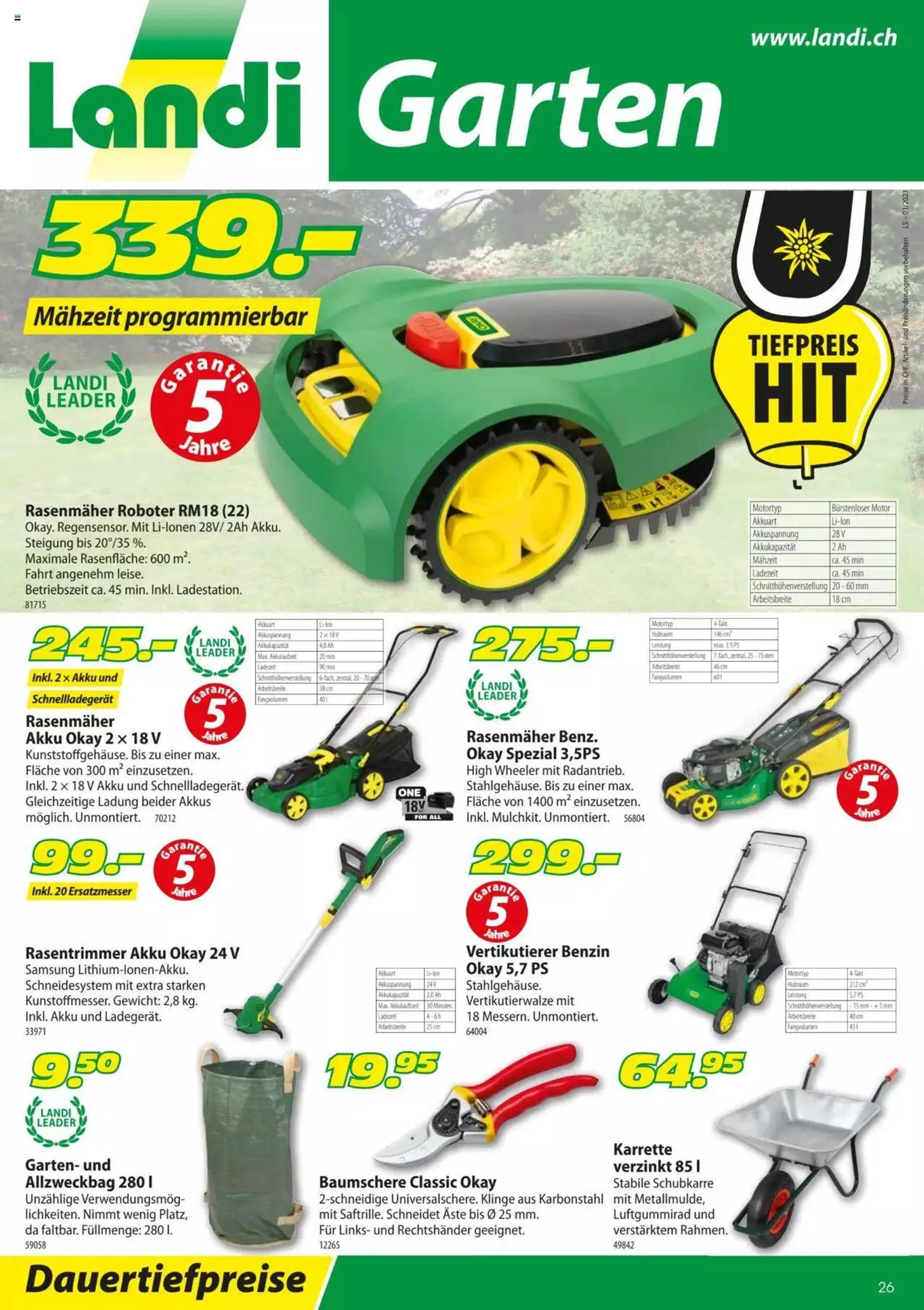 Landi - Gartensamenkatalog 2023 von 10. Januar bis 31. Dezember 2023 - Prospekt seite  26