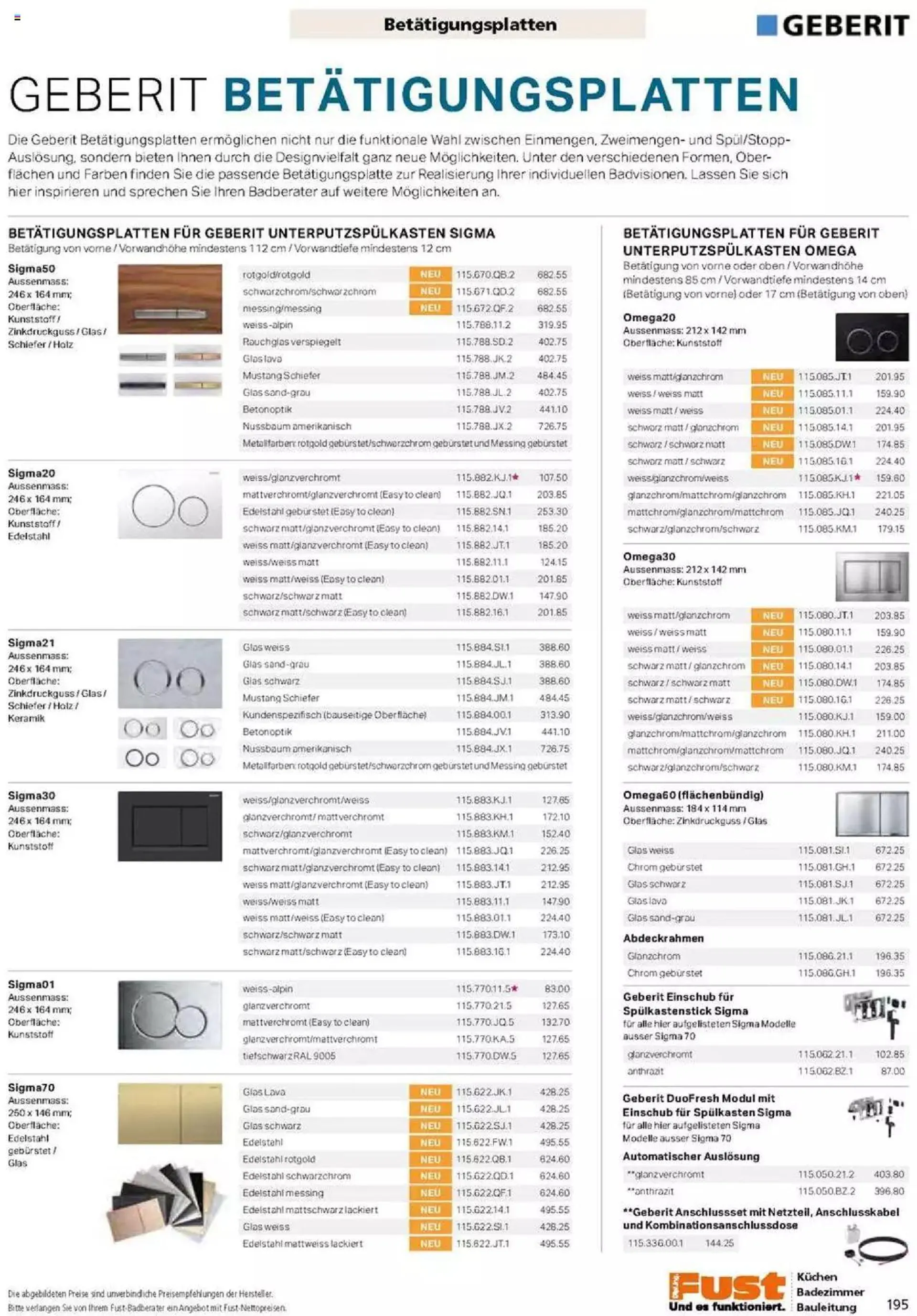 Fust Badezimmermagazin von 17. April bis 31. Dezember 2023 - Prospekt seite  195