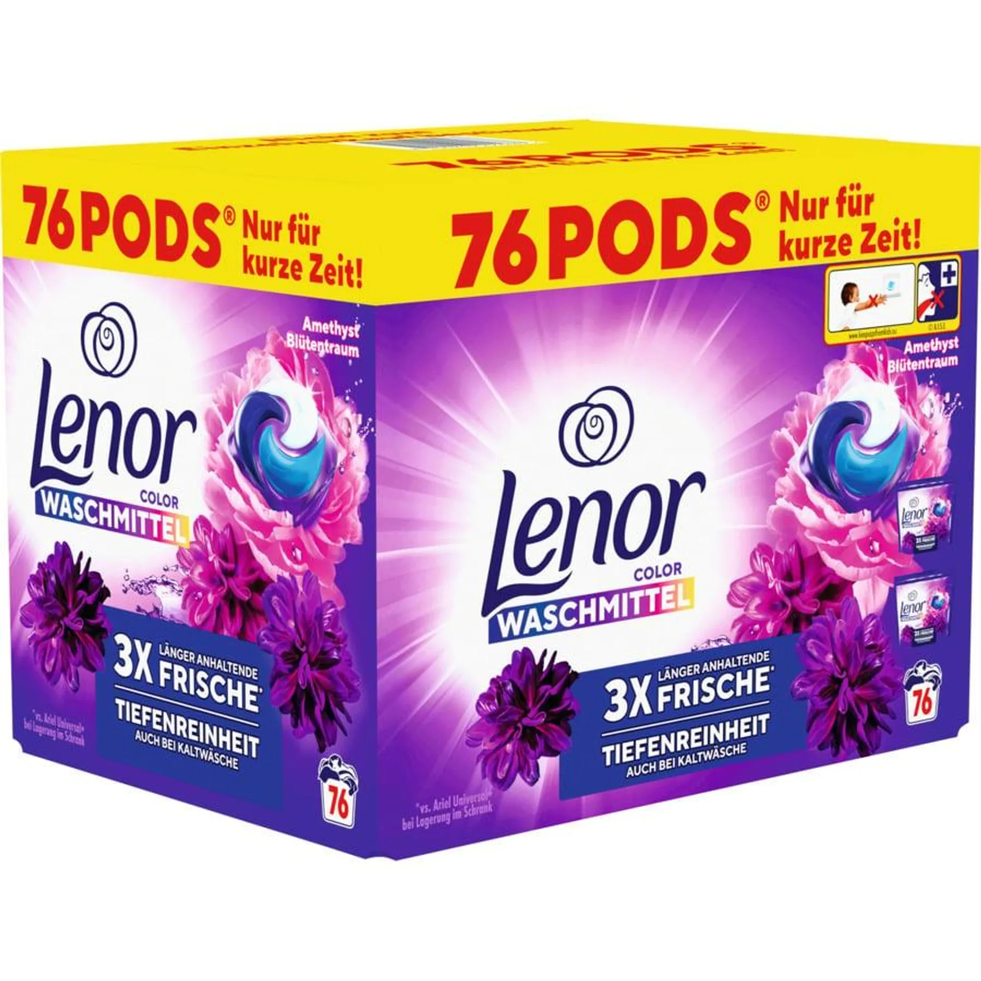 Lenor Waschmaschinenpods Amethyst Blütentraum 2 x 38 Waschgänge