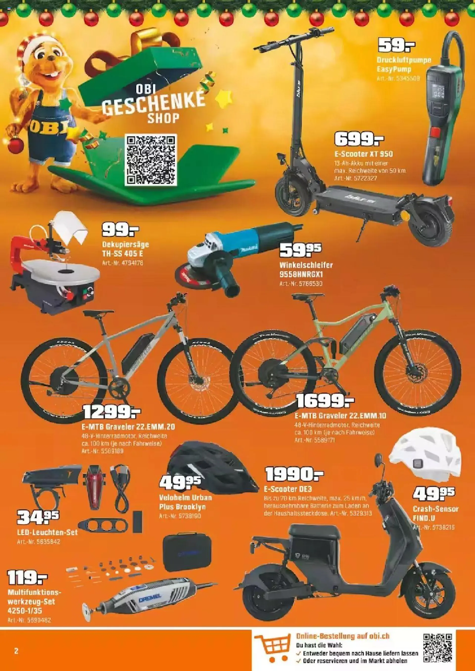 OBI Aktionen von 27. November bis 9. Dezember 2023 - Prospekt seite  2