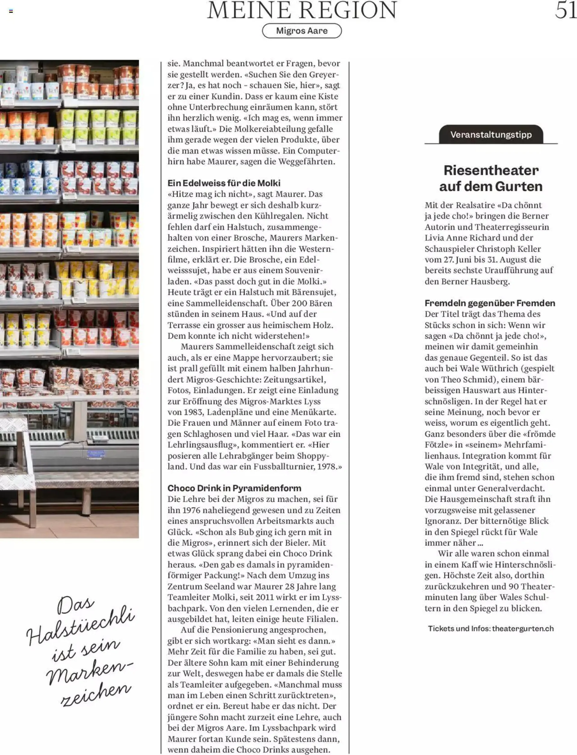 Migros - Magazin von 23. April bis 29. April 2024 - Prospekt seite  51
