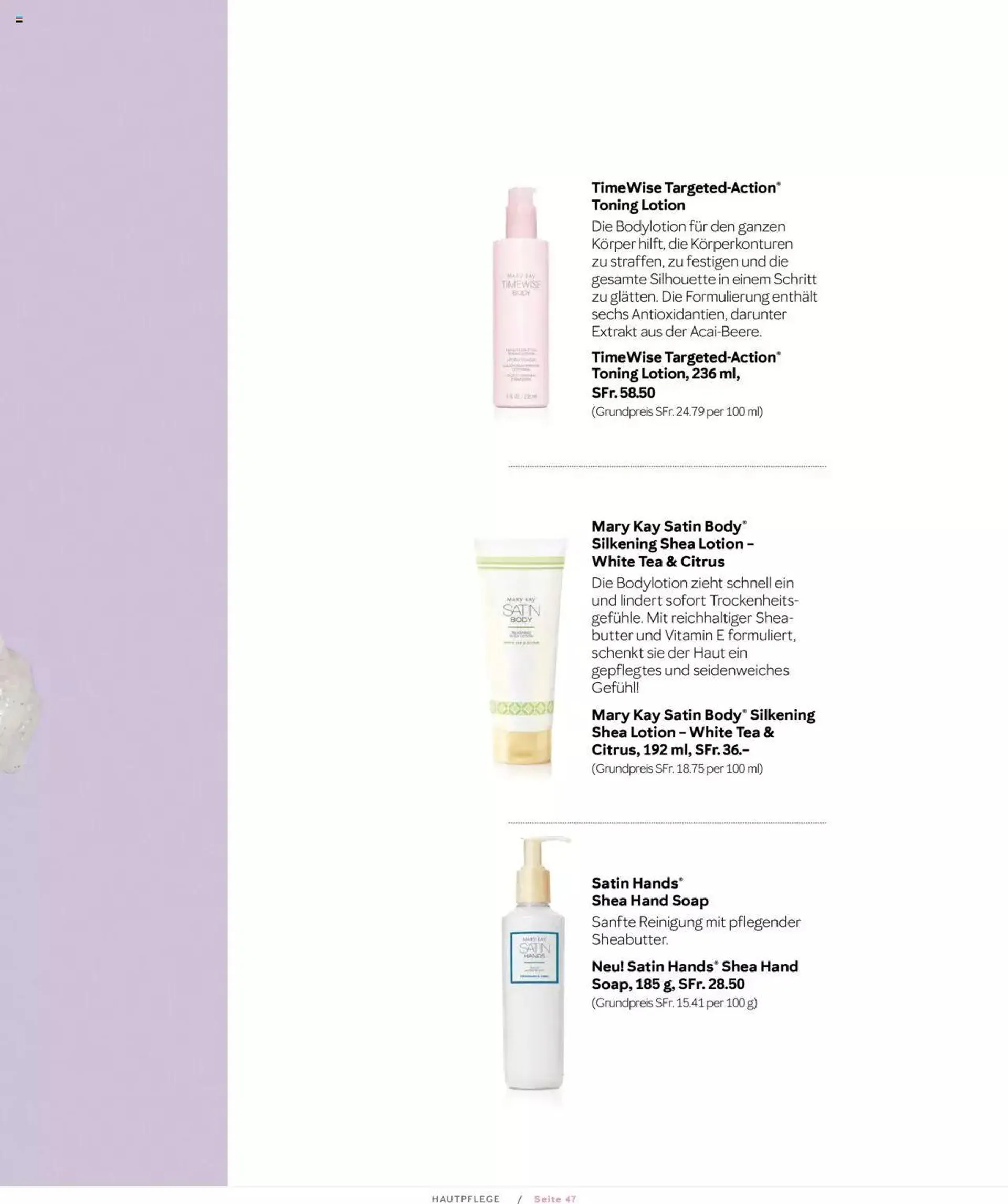 Mary Kay - Hautpflege von 1. April bis 31. Dezember 2023 - Prospekt seite  47