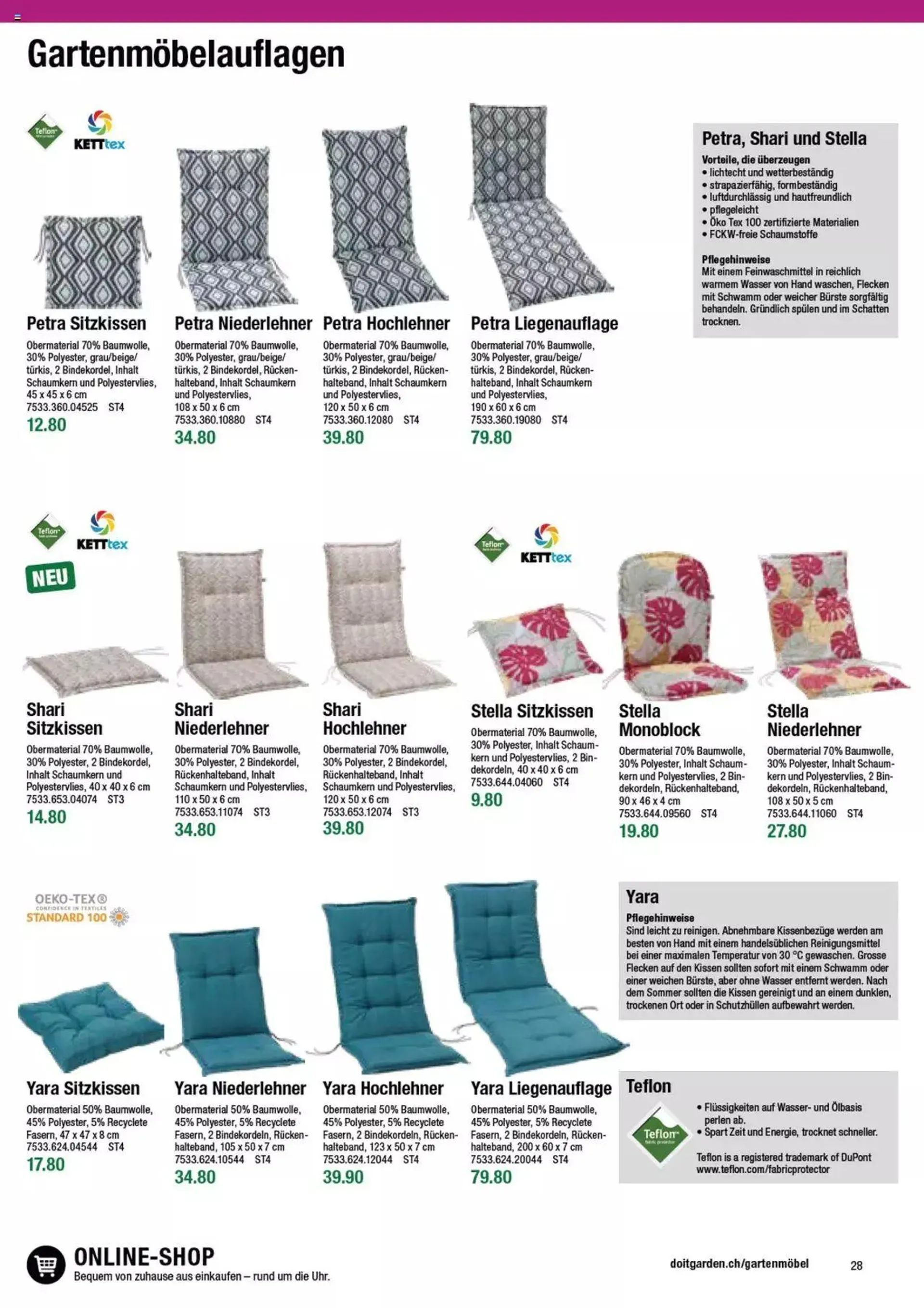 DO IT+GARDEN MIGROS Aktionen Gartenmöbel von 9. Februar bis 31. Dezember 2023 - Prospekt seite  28