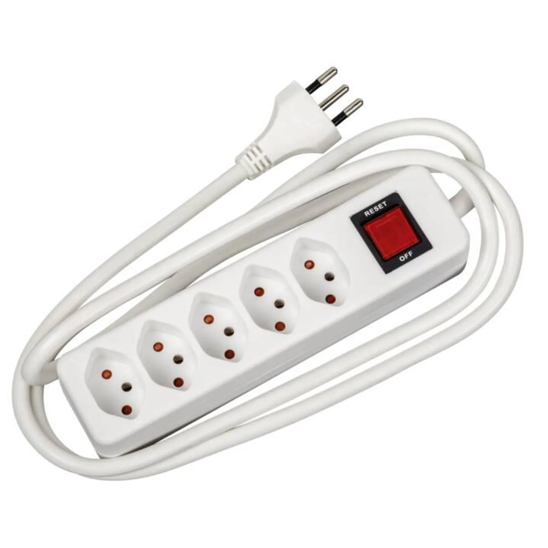 INTERTRONIC Steckerleiste 5x White