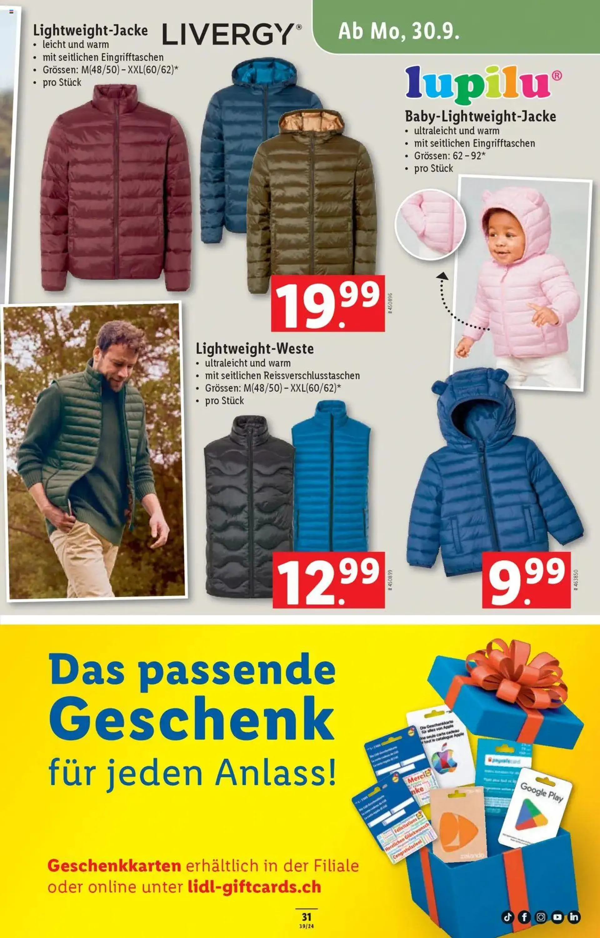 Lidl Aktionen von 26. September bis 2. Oktober 2024 - Prospekt seite  31