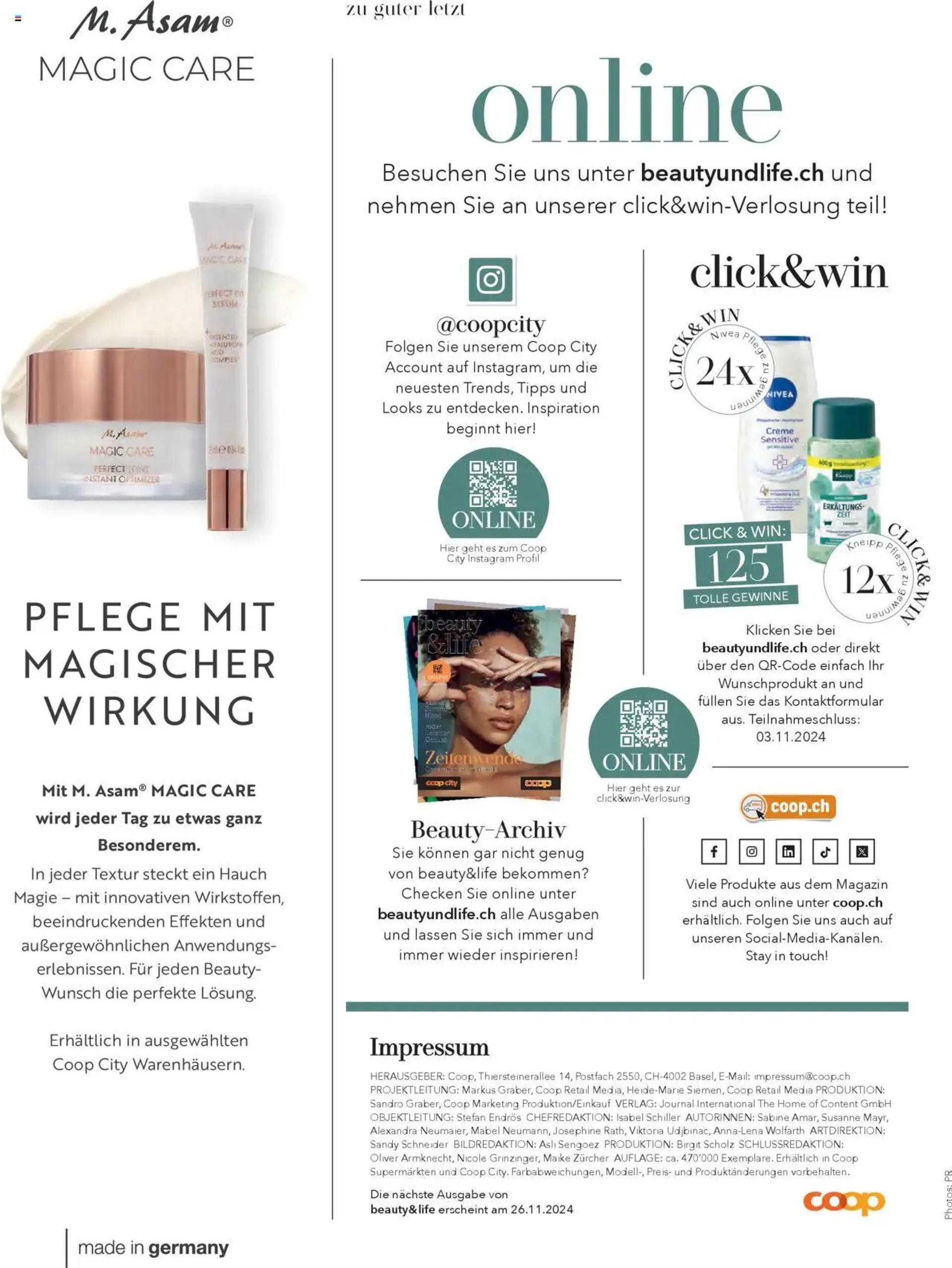 Coop Aktionen Beauty & Life von 8. Oktober bis 31. Dezember 2024 - Prospekt seite  90