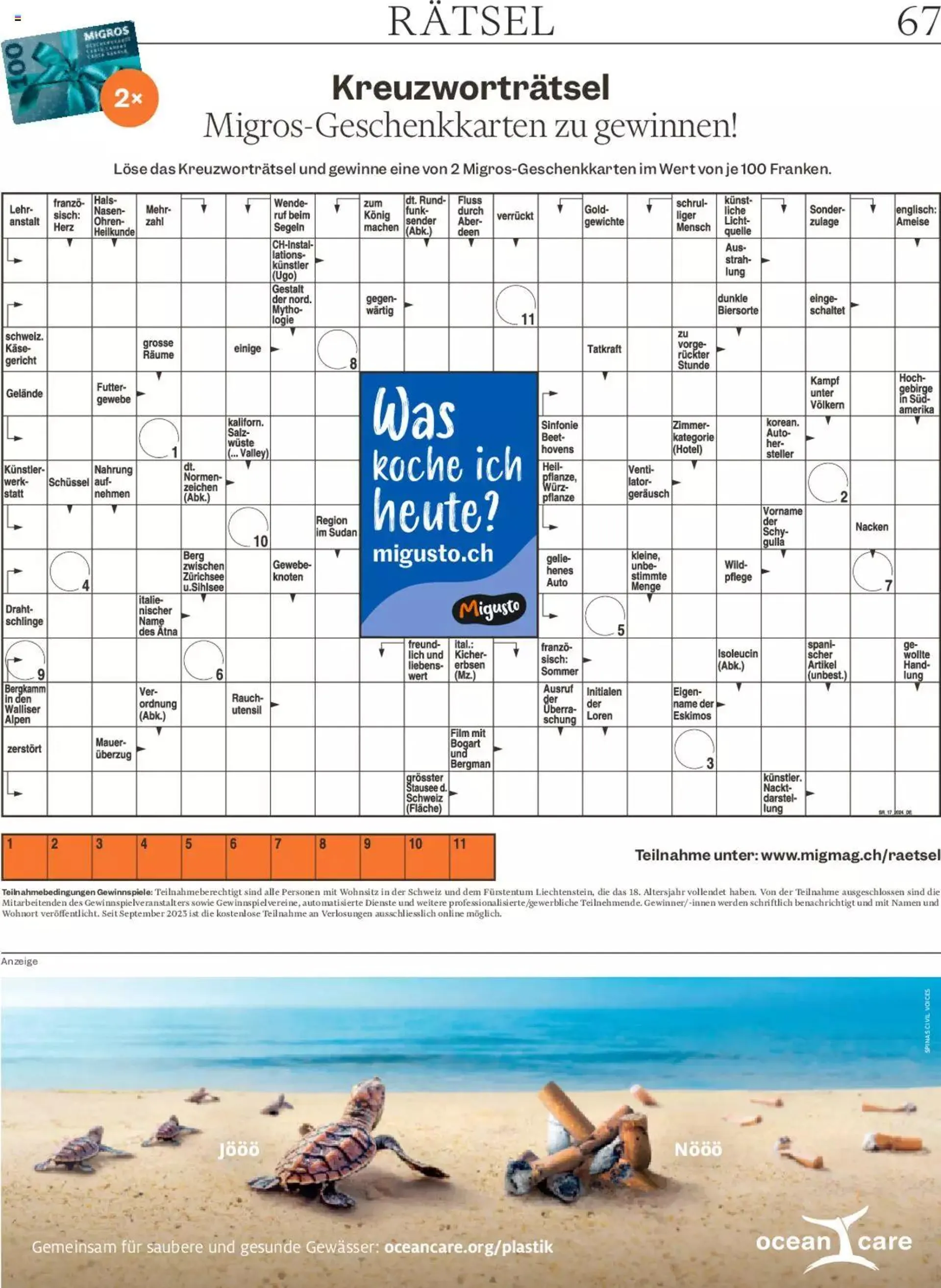 Migros - Magazin von 23. April bis 29. April 2024 - Prospekt seite  67