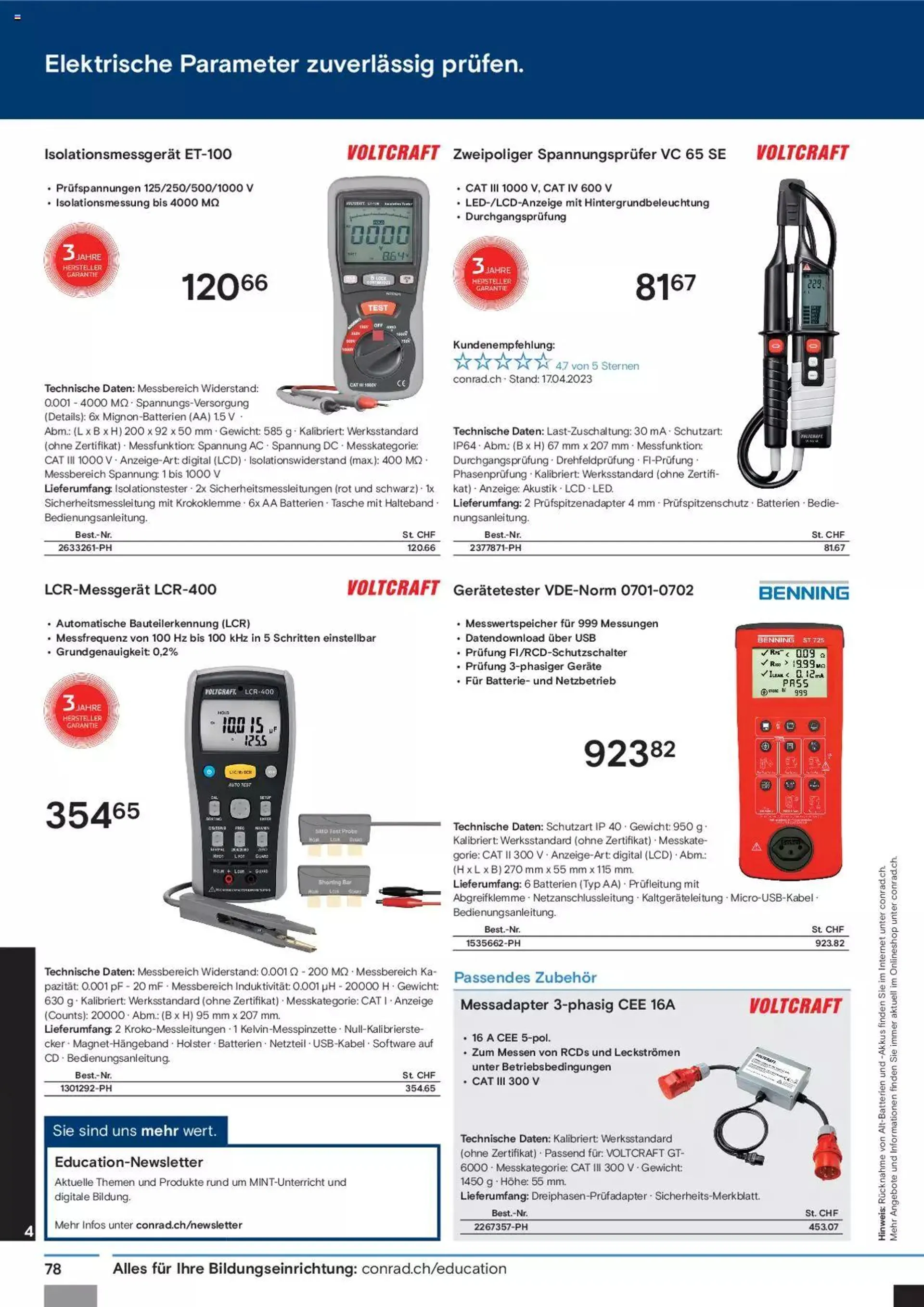 Conrad Aktionen Education von 5. September bis 31. Dezember 2024 - Prospekt seite  80