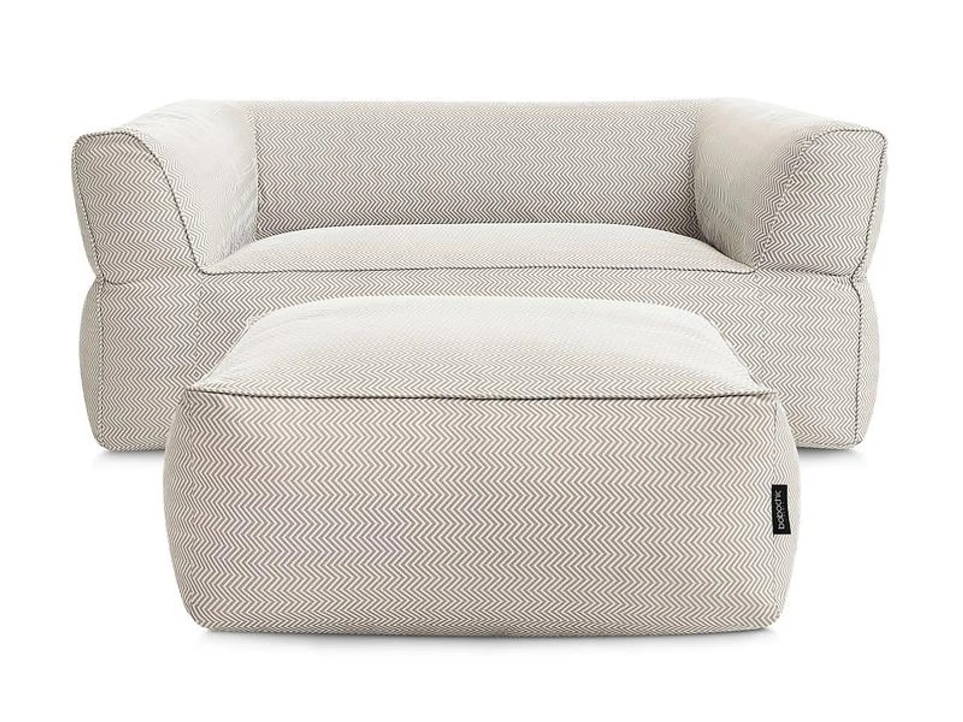 2er Gartensofa mit Hocker BOBOCHIC NOUR