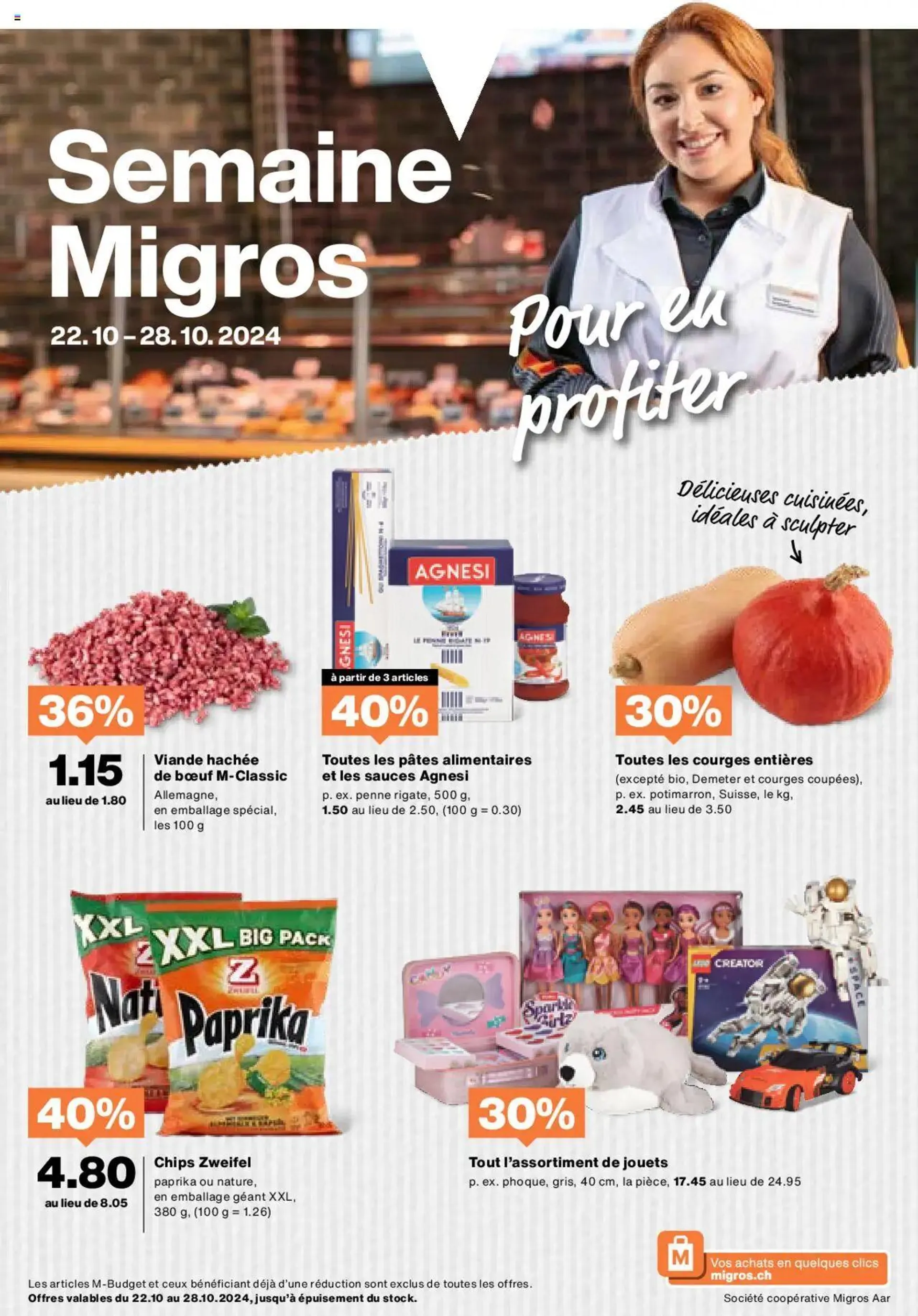 Migros Aktionen FR von 22. Oktober bis 28. Oktober 2024 - Prospekt seite  1