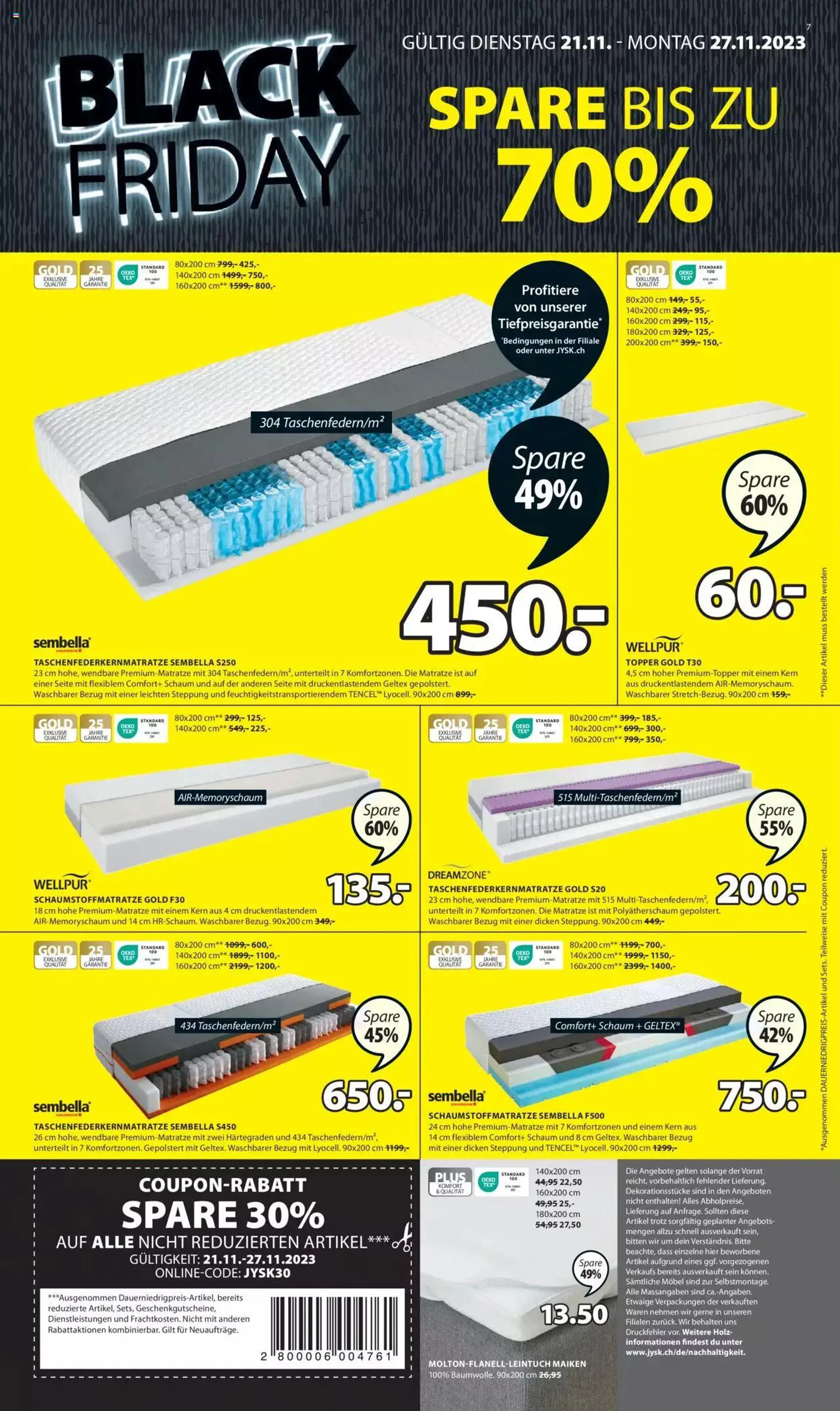 JYSK - Black Friday von 21. November bis 27. November 2023 - Prospekt seite  8