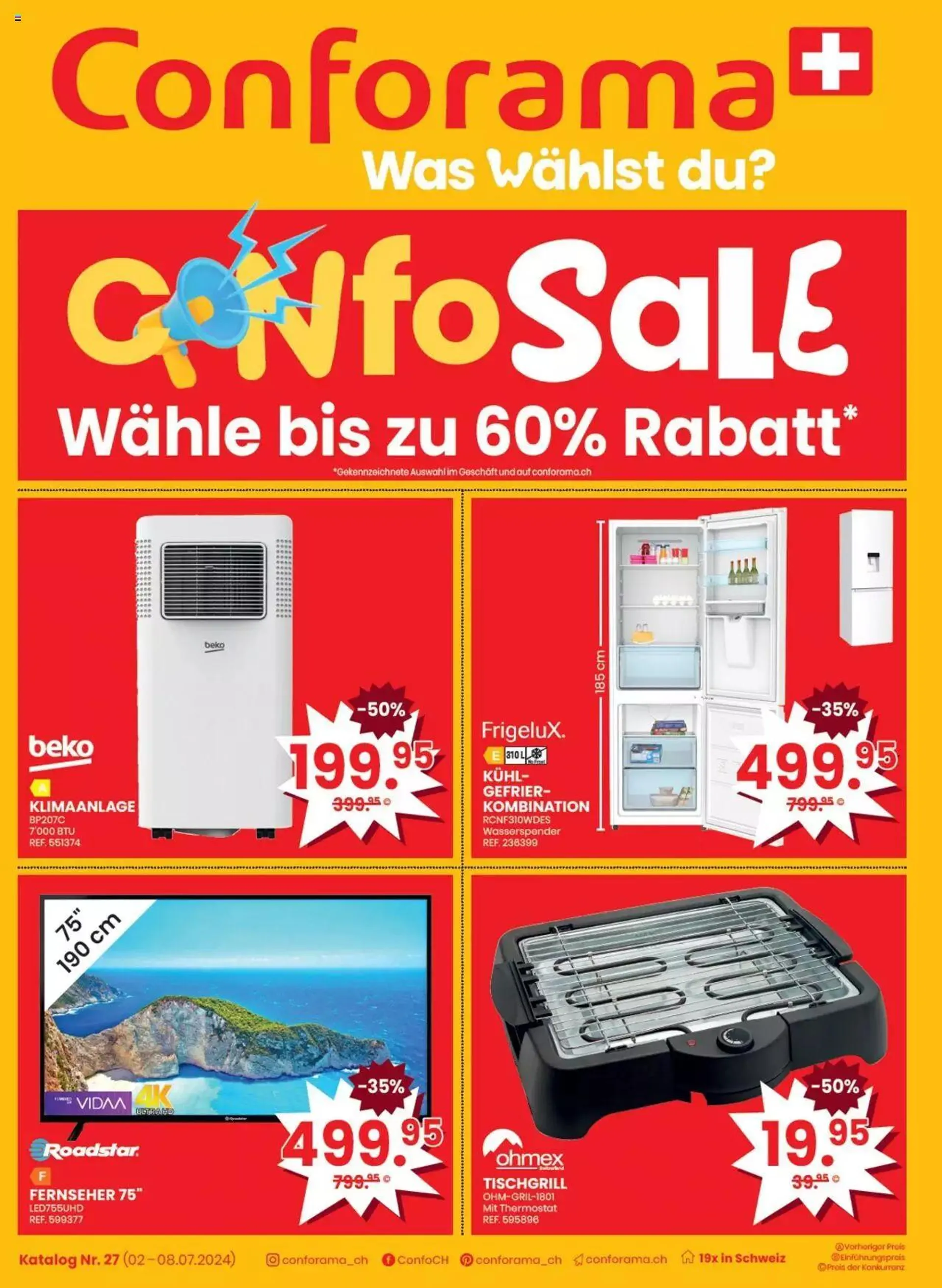 Conforama Katalog von 2. Juli bis 8. Juli 2024 - Prospekt seite  1