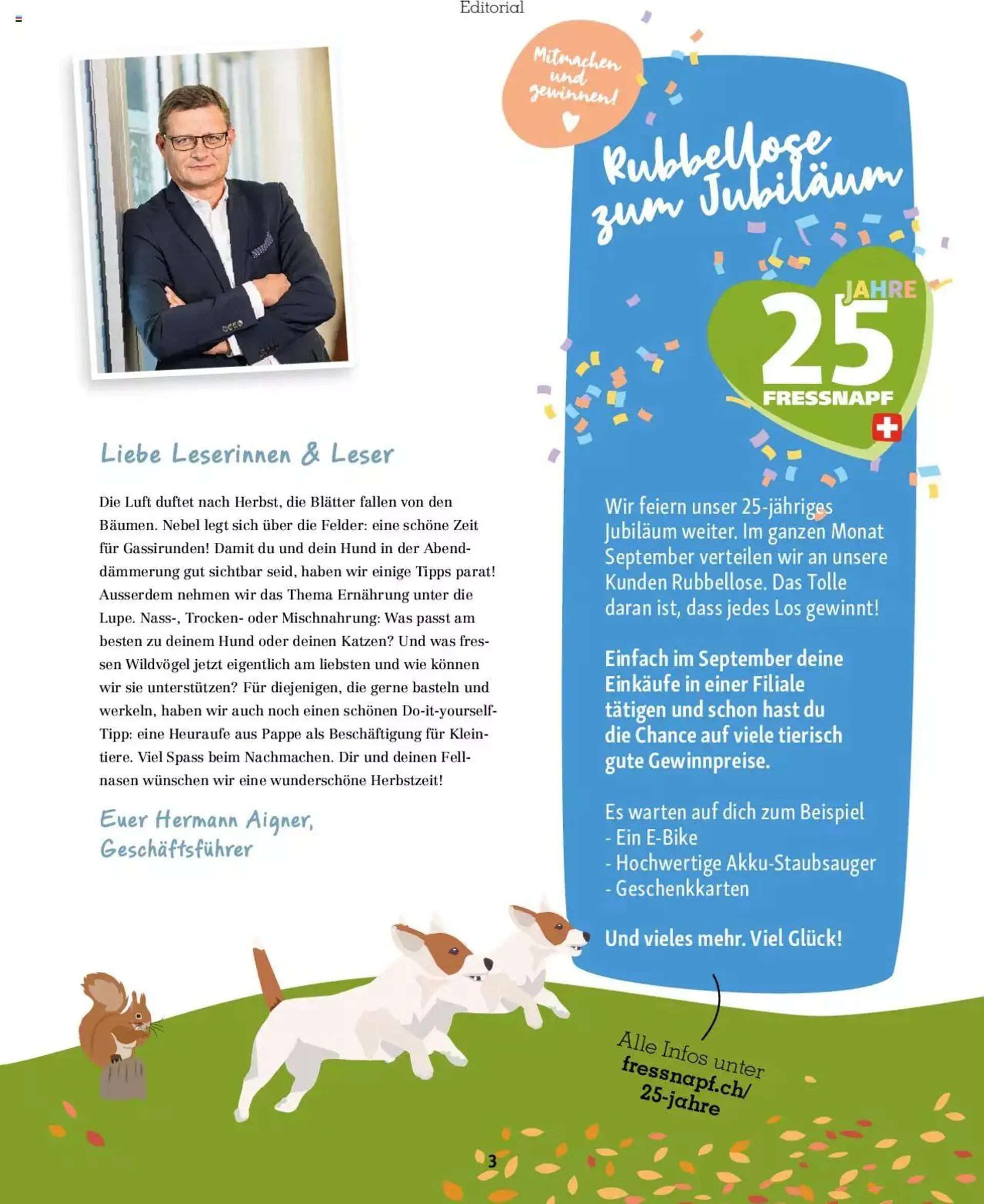 Fressnapf Magazin von 1. September bis 31. Oktober 2023 - Prospekt seite  3