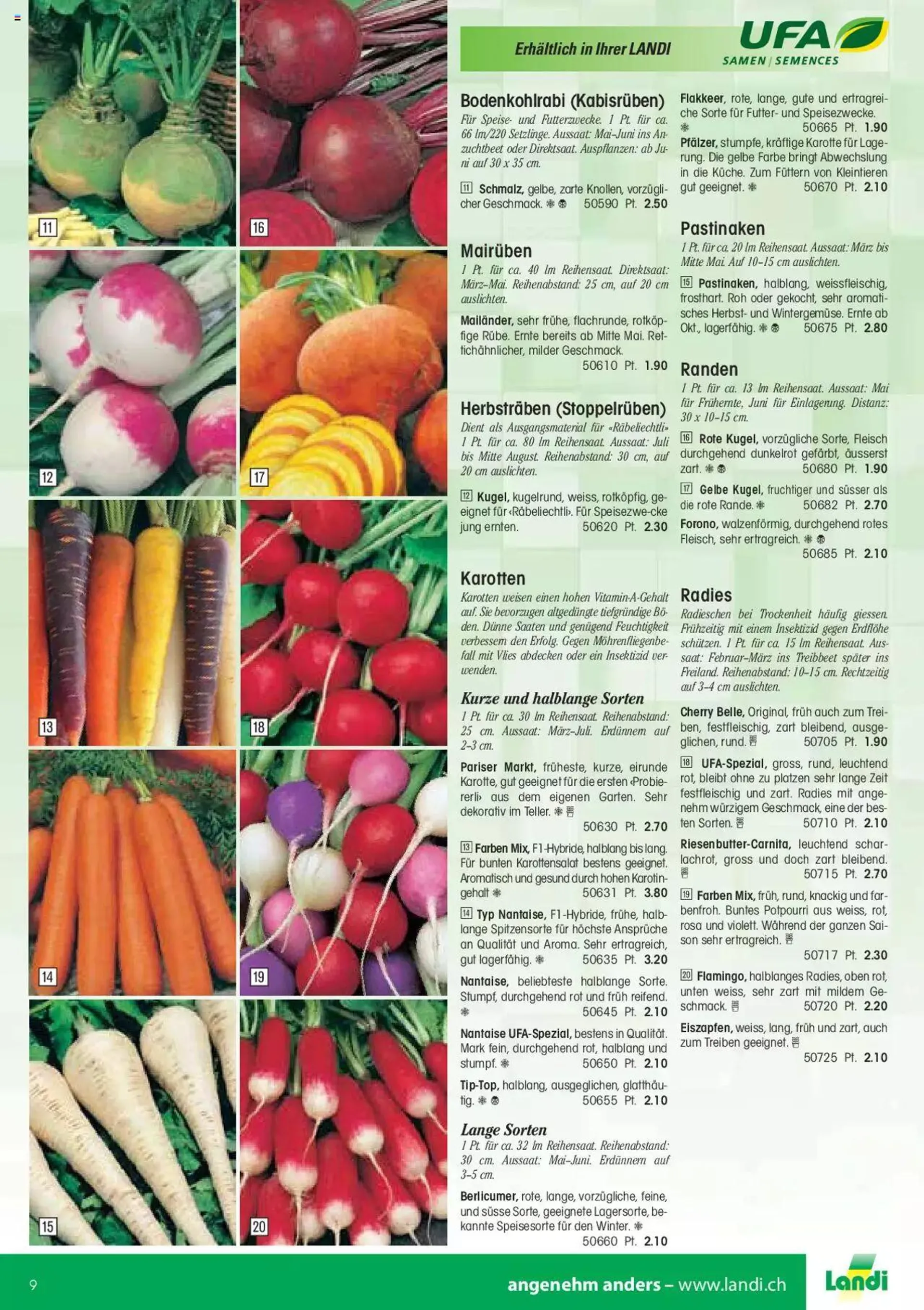 Landi - Gartensamen 2022 von 12. Januar bis 31. Dezember 2023 - Prospekt seite  9