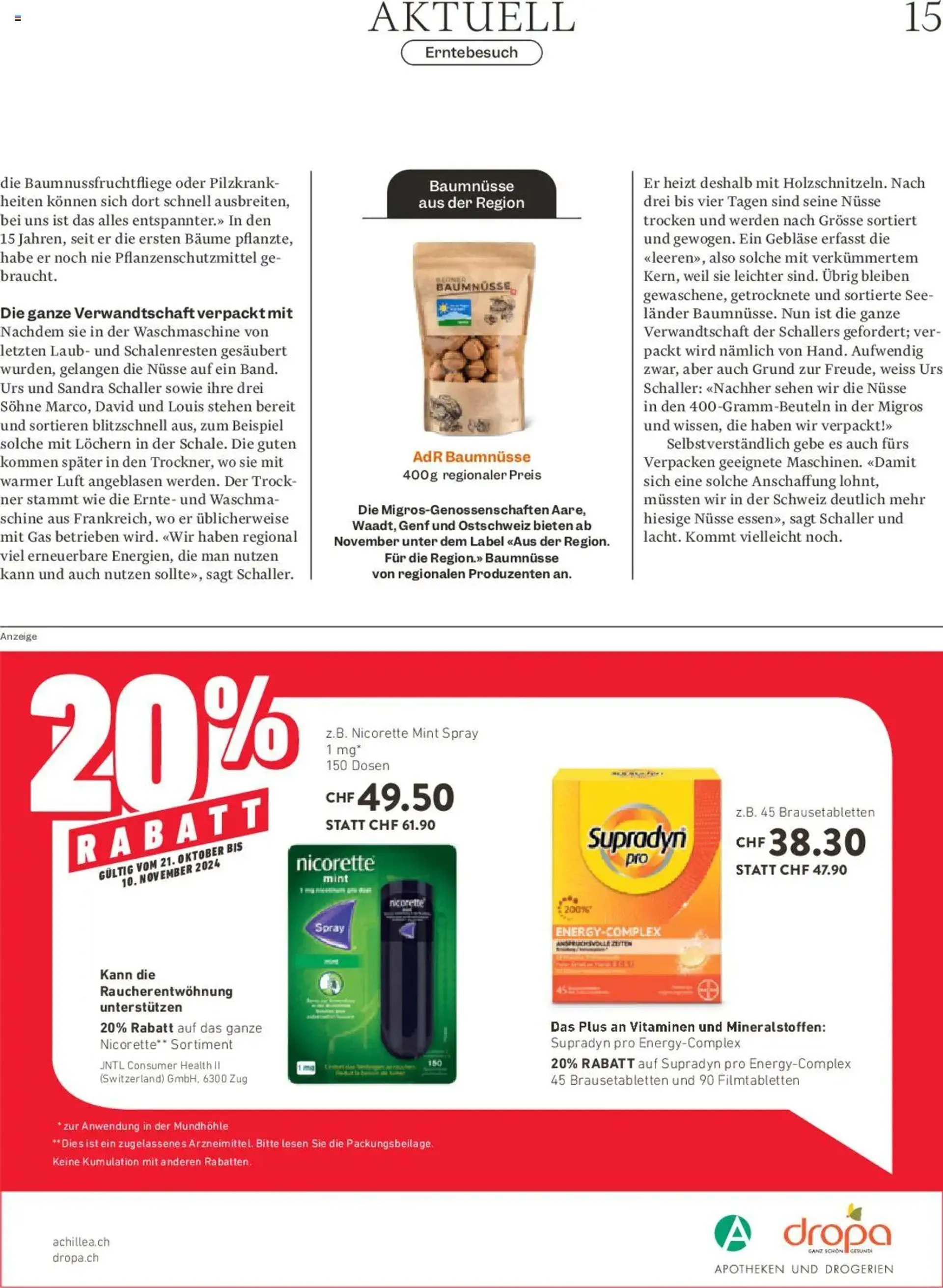 Migros - Magazin von 21. Oktober bis 27. Oktober 2024 - Prospekt seite  15