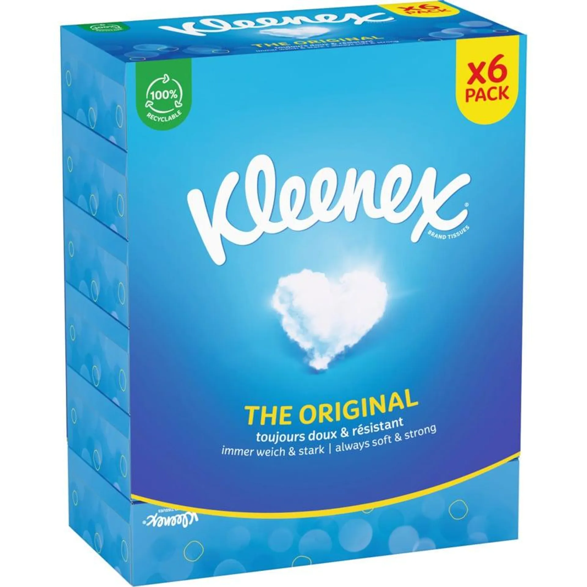 Kleenex Kosmetiktücher Original, 6 x 72 Tücher