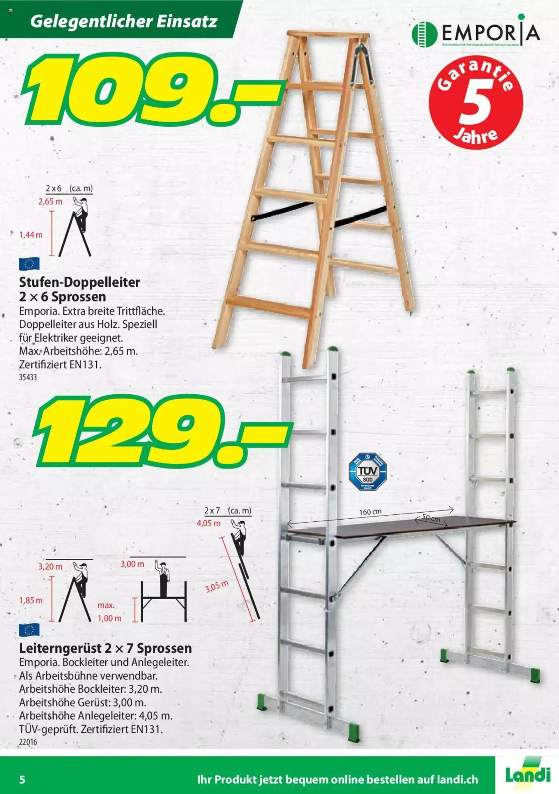 Landi - Leitern 2022 von 4. Februar bis 31. Dezember 2023 - Prospekt seite  5