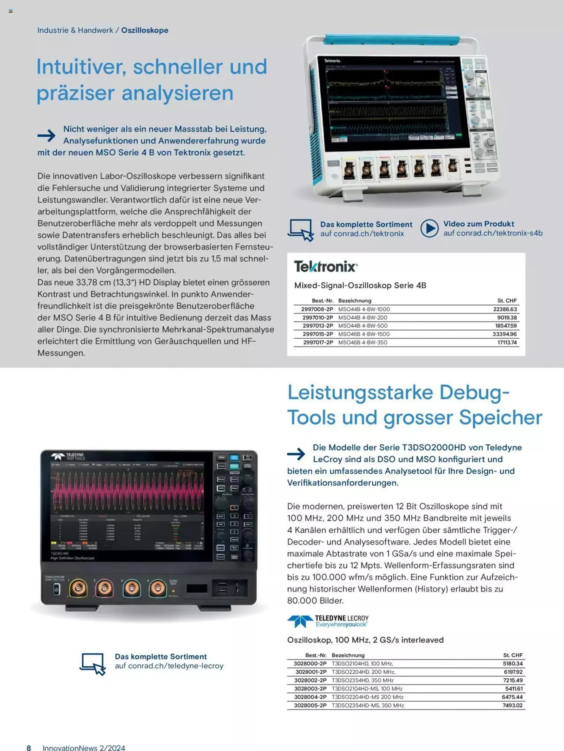 Conrad Aktionen Innovation News von 1. Mai bis 31. Dezember 2024 - Prospekt seite  8