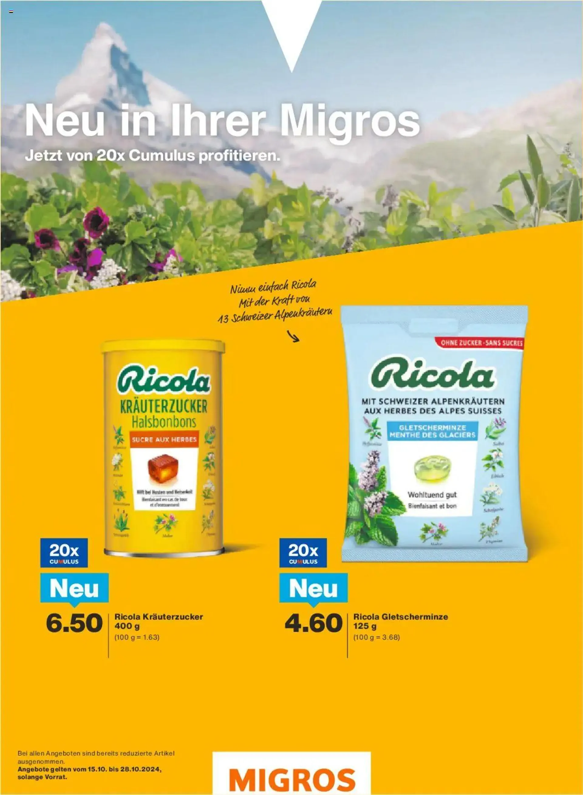 Migros - Magazin von 14. Oktober bis 20. Oktober 2024 - Prospekt seite  40