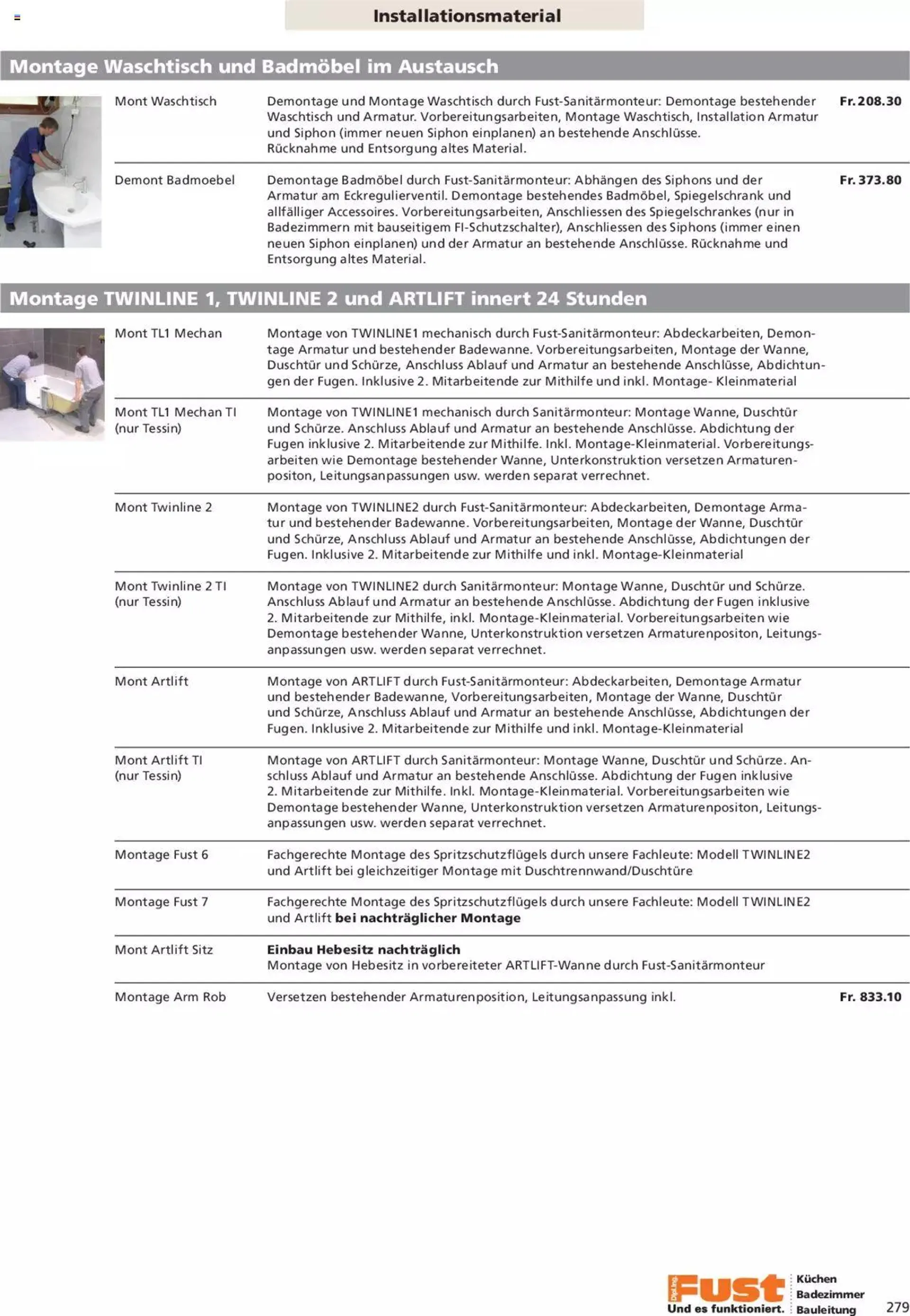 Fust Aktionen Badezimmermagazin von 17. April bis 31. Dezember 2024 - Prospekt seite  279