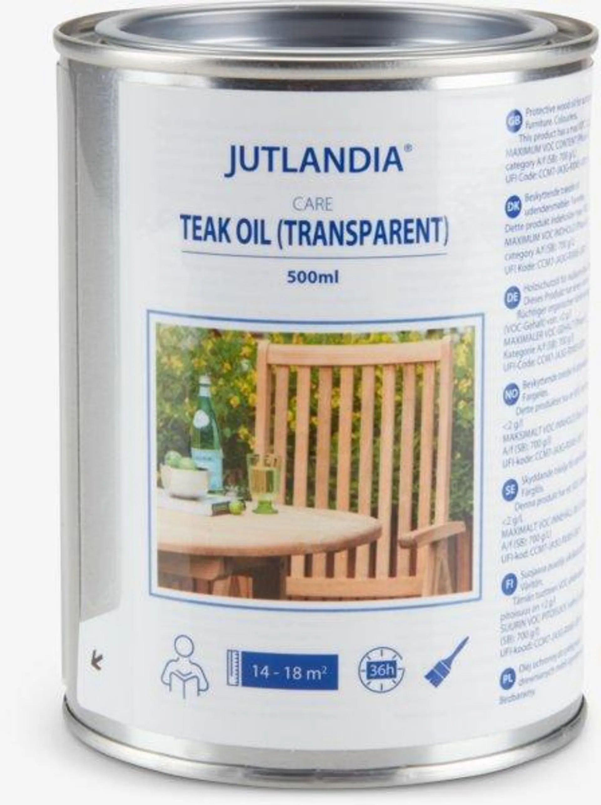 Olio per cura JUTLANDIA per teak 0,5 L